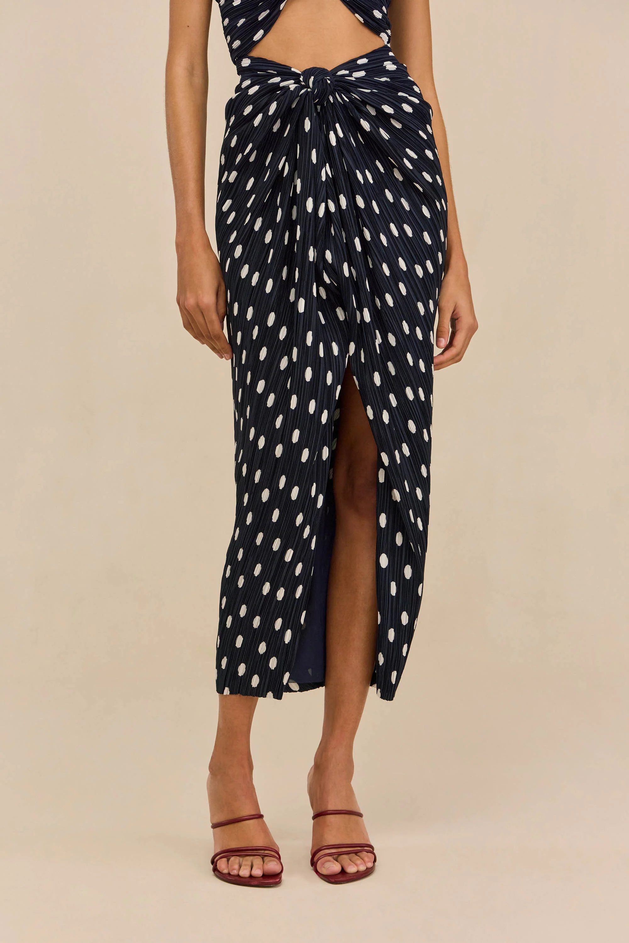 AIRA DRESS - SMALL DOT DEEP LAKE - Image 5