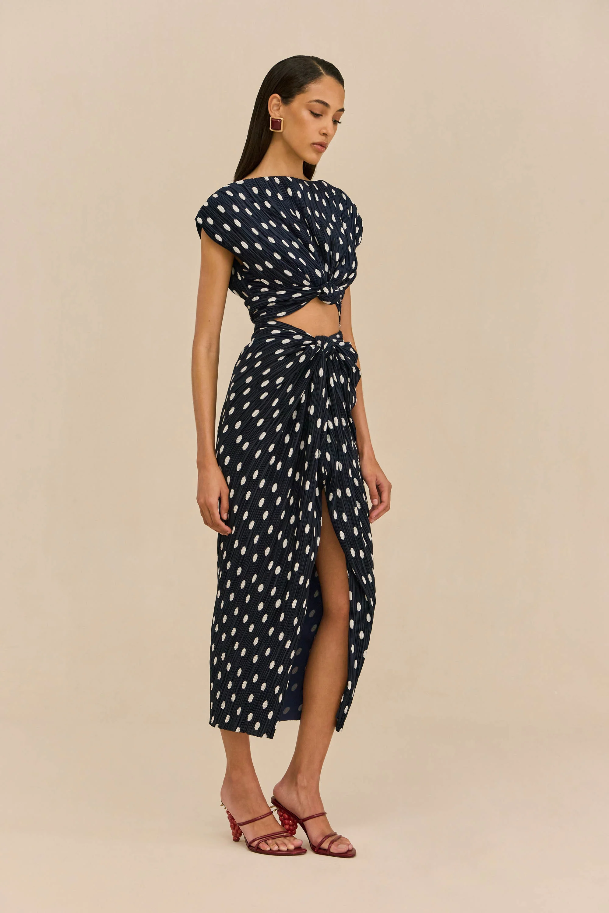 AIRA DRESS - SMALL DOT DEEP LAKE - Image 6