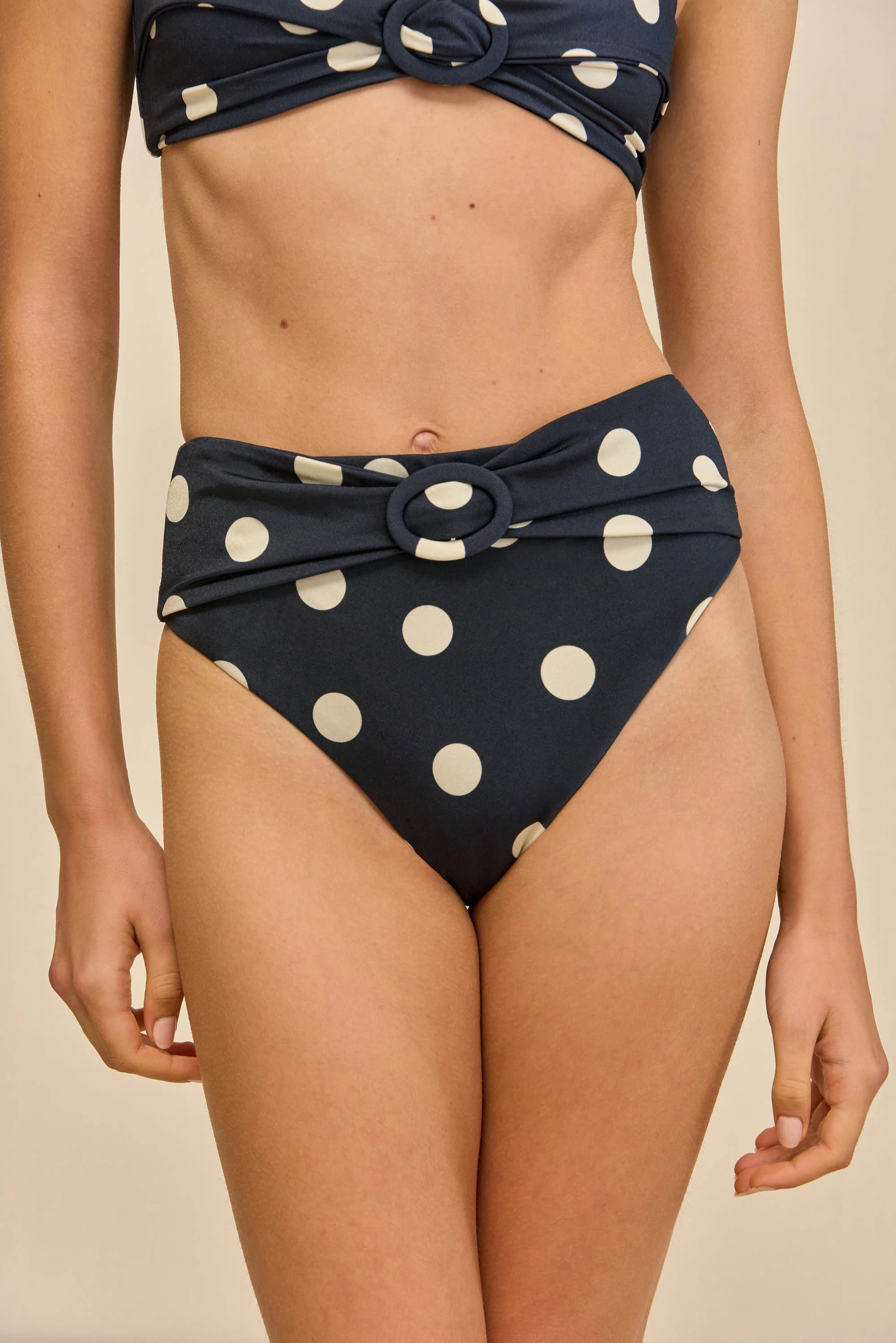 ALOUETTE BIKINI BOTTOM - SMALL DOT DEEP LAKE - Image 2