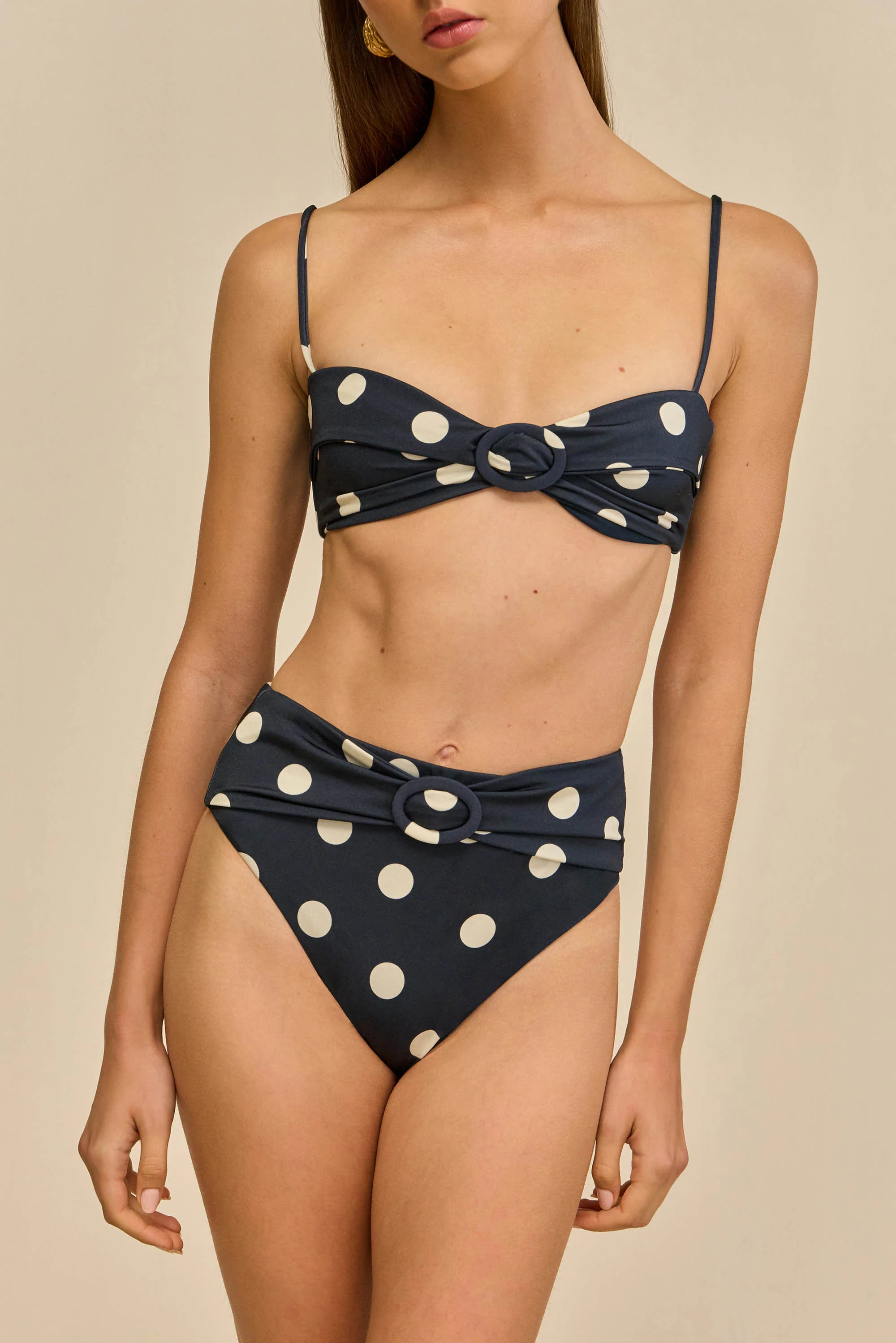 ALOUETTE BIKINI BOTTOM - SMALL DOT DEEP LAKE - Image 3