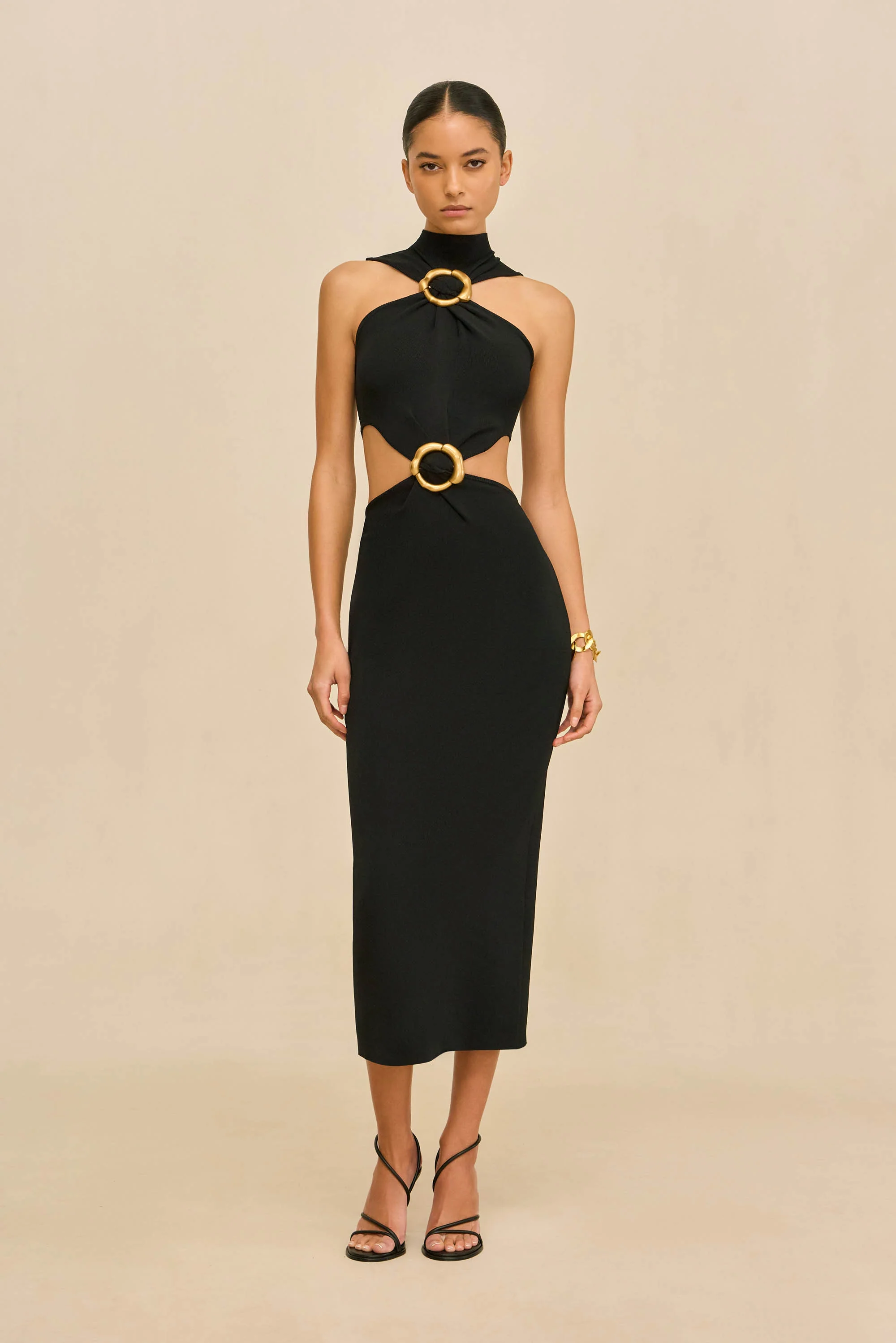 AMBAR KNIT DRESS - BLACK