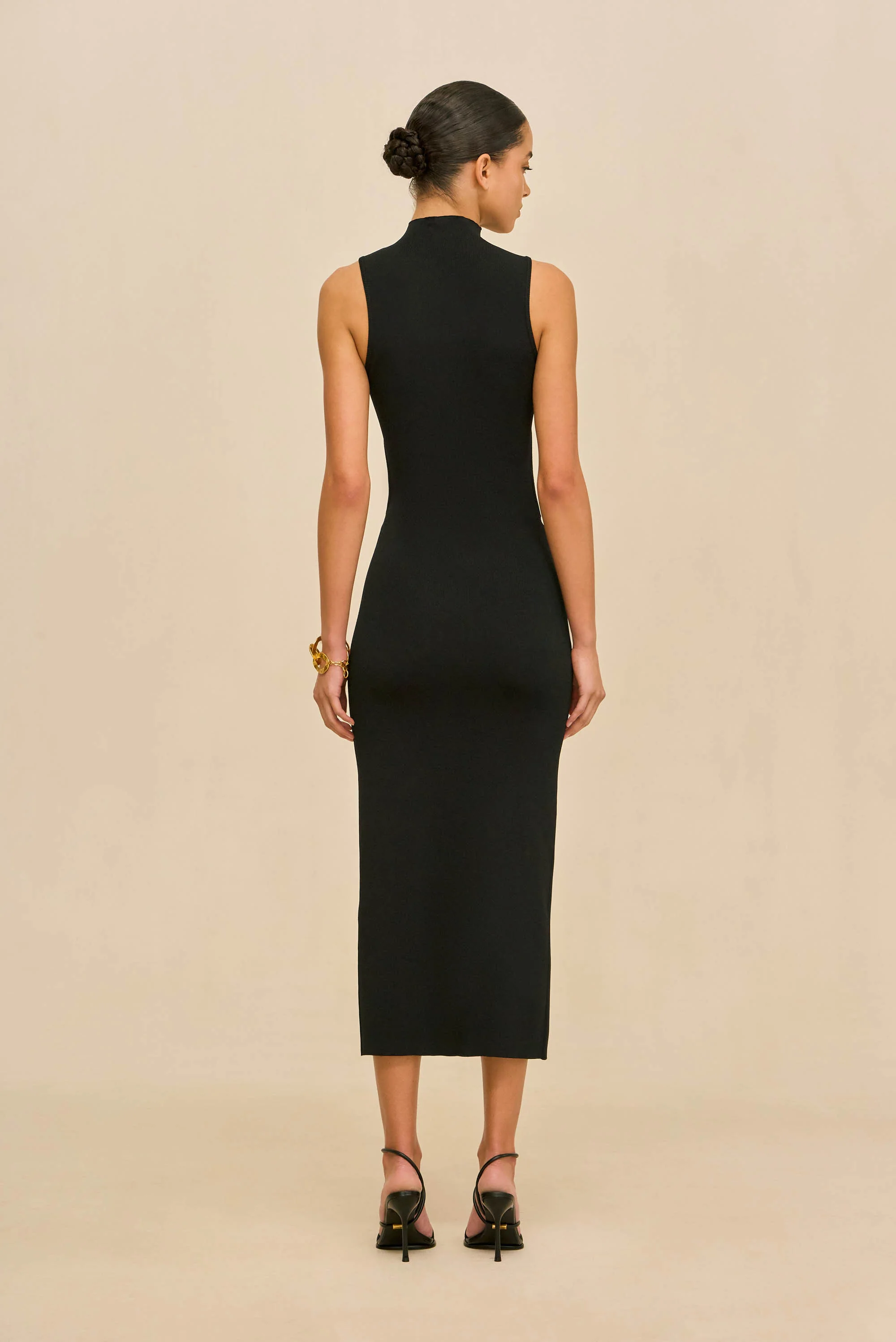 AMBAR KNIT DRESS - BLACK - Image 5
