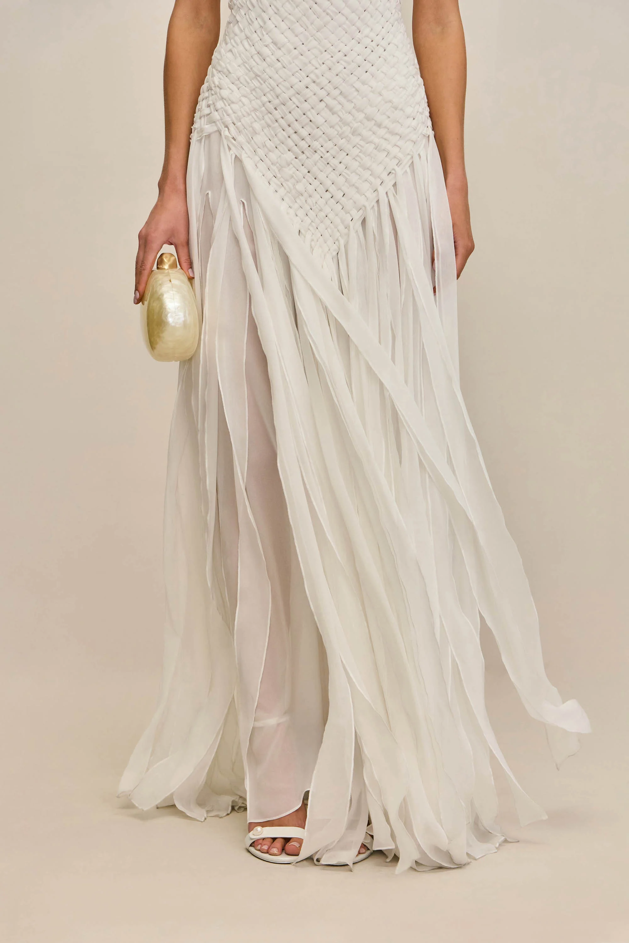 AMBROSINE DRESS - OFF WHITE - Image 4