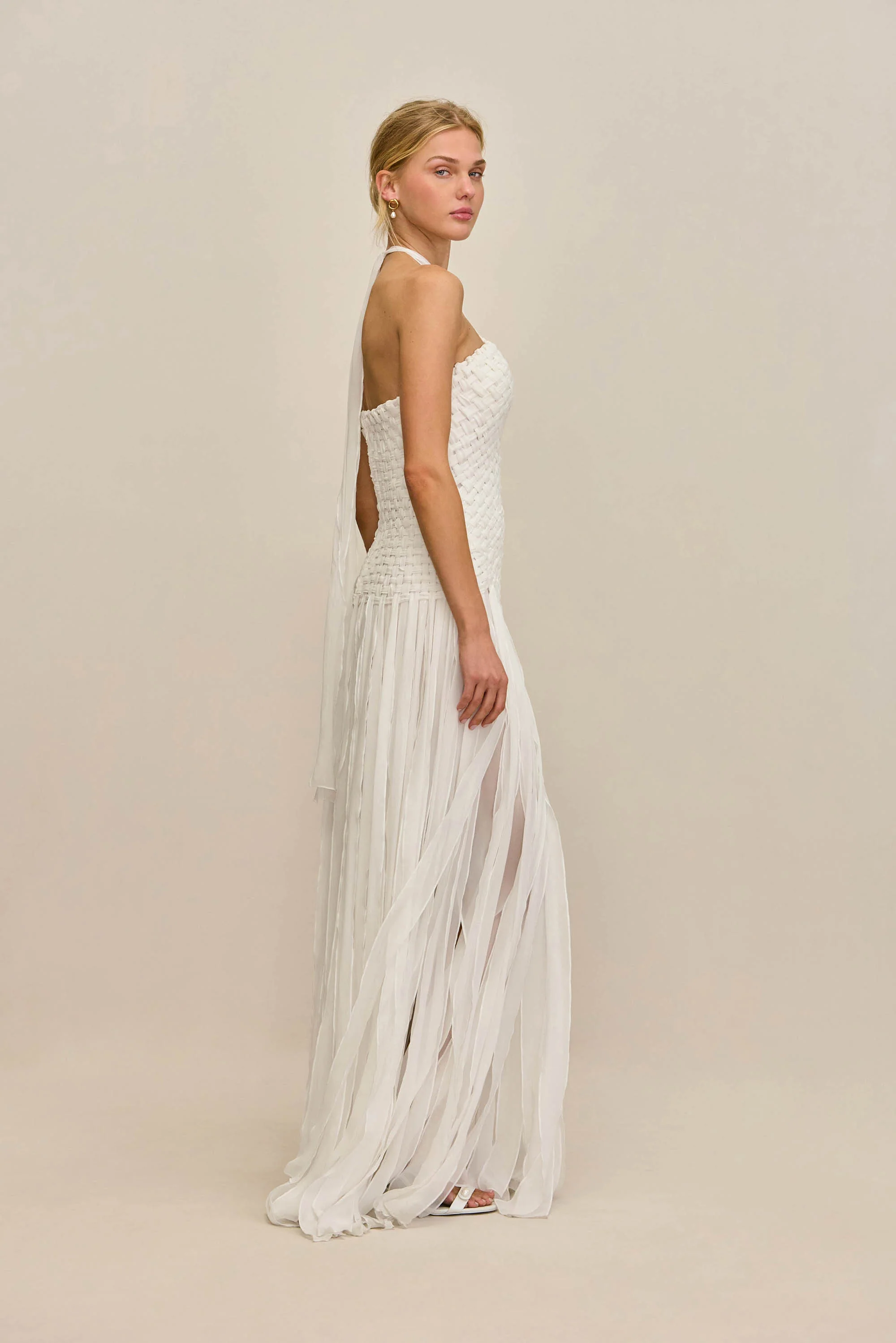 AMBROSINE DRESS - OFF WHITE - Image 5