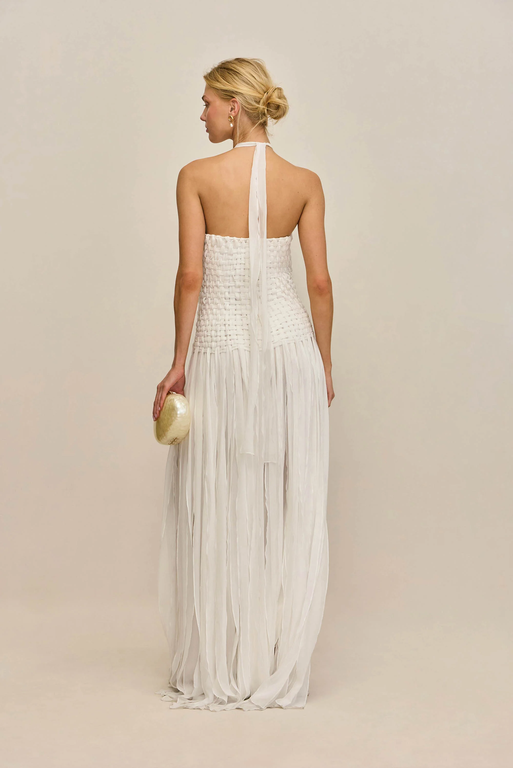 AMBROSINE DRESS - OFF WHITE - Image 6