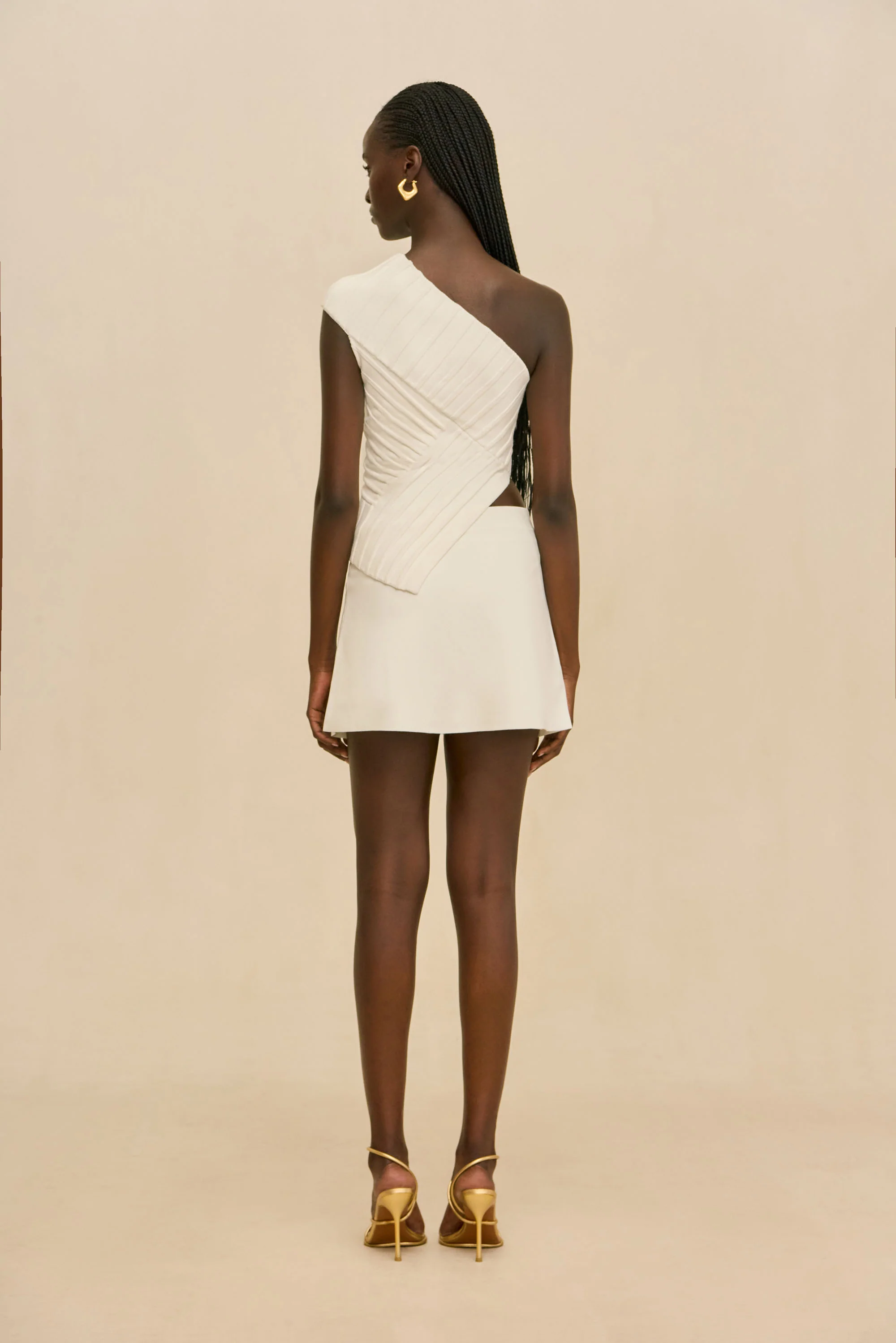 AMORET KNIT SKIRT - OFF WHITE - Image 5