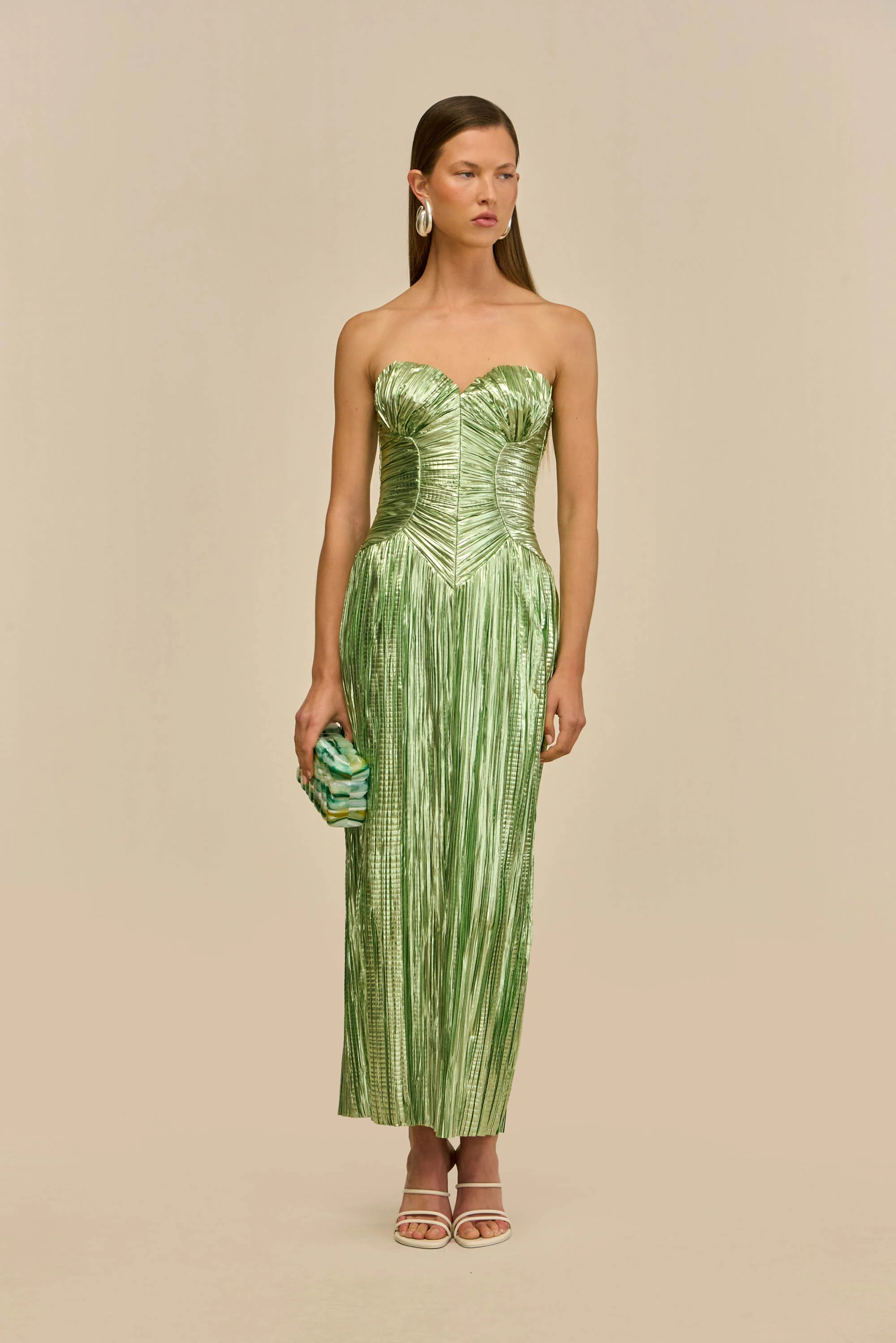 ASHIKA GOWN - SPEARMINT METALLIC - Image 2