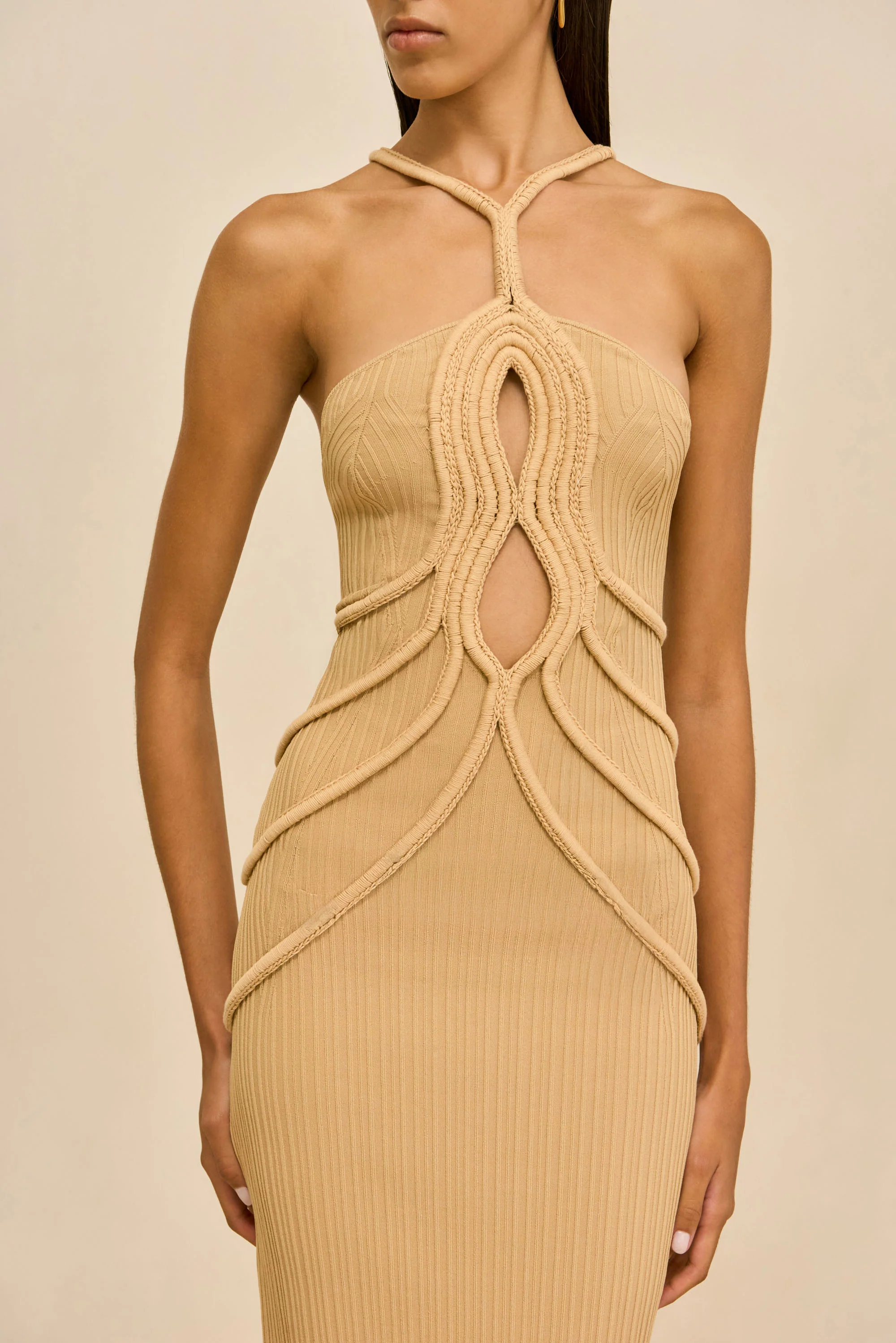 AVERY KNIT DRESS - SAND - Image 4