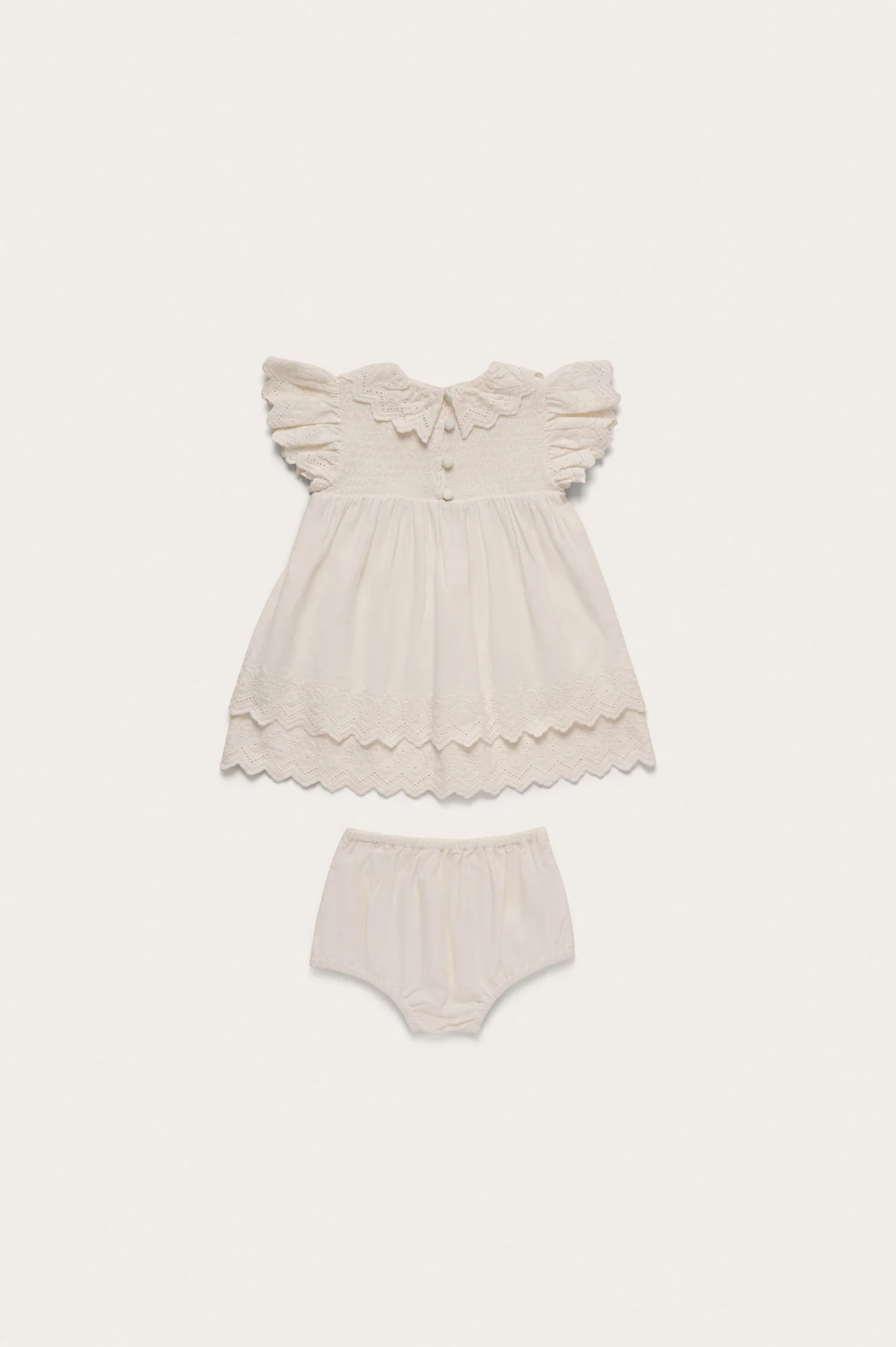 BABY JOSLYN DRESS & BLOOMER - OFF WHITE - Image 6