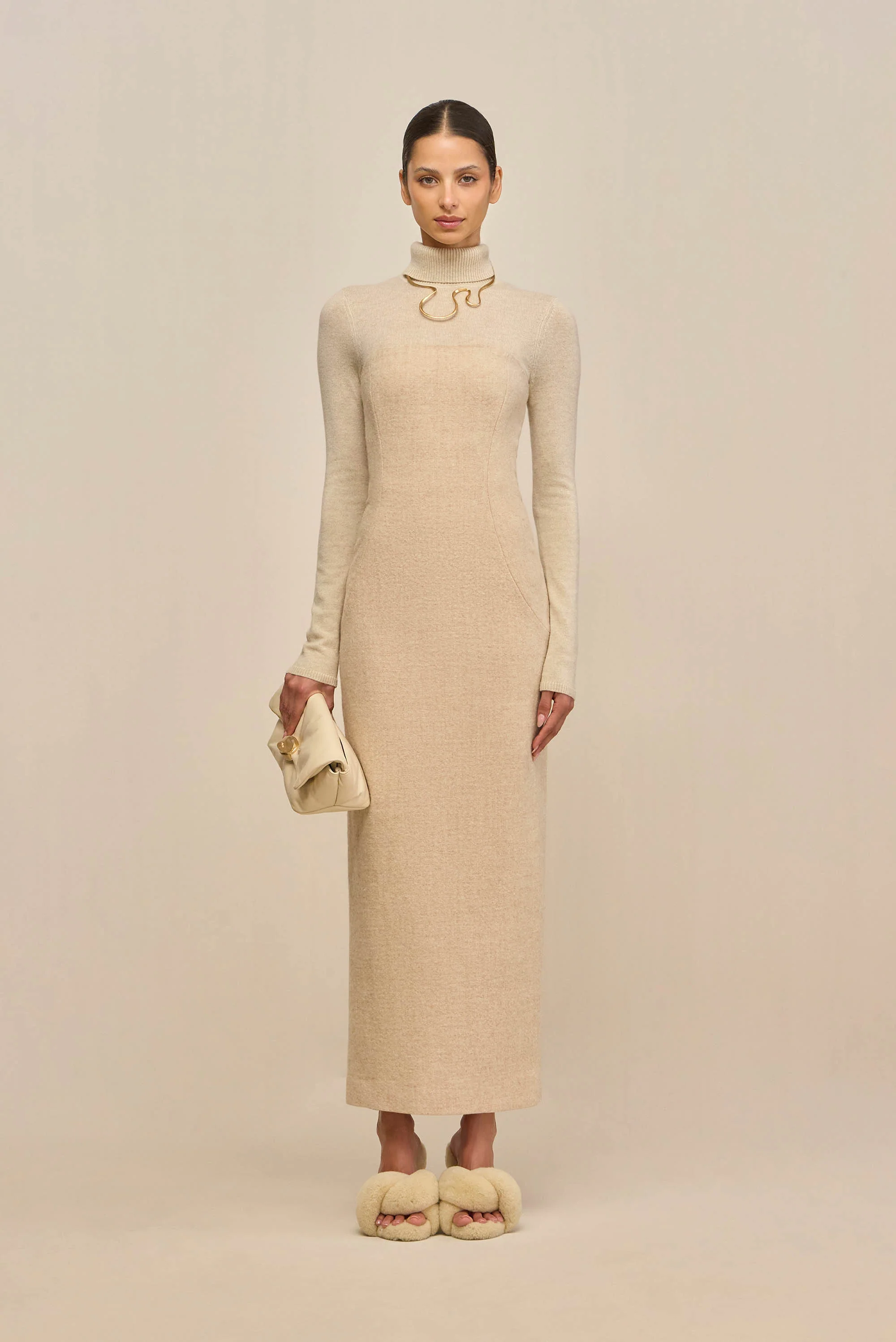 BETTINA DRESS - OATMEAL - Image 5