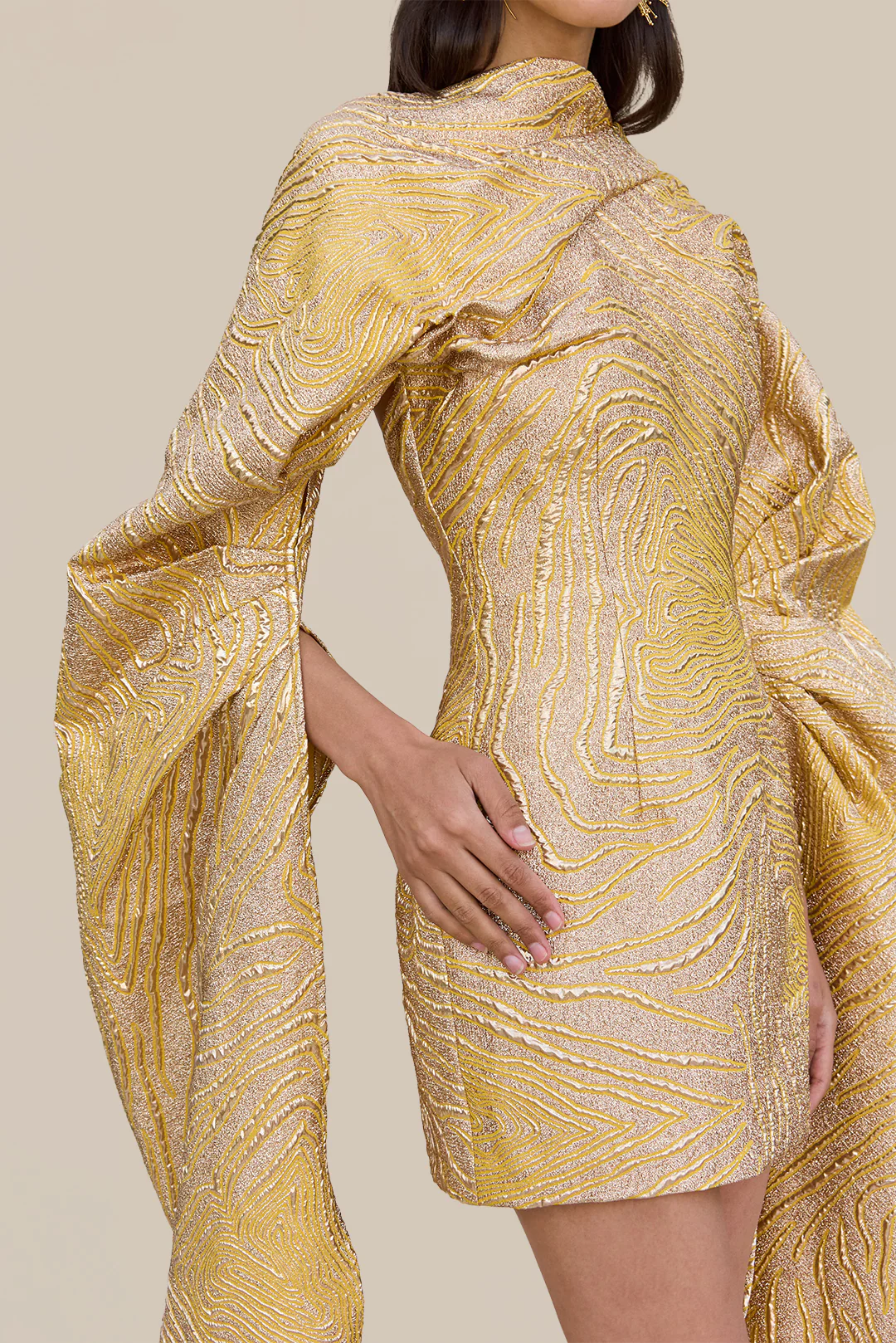 BRANDY DRESS - GOLD MULTI - Image 2