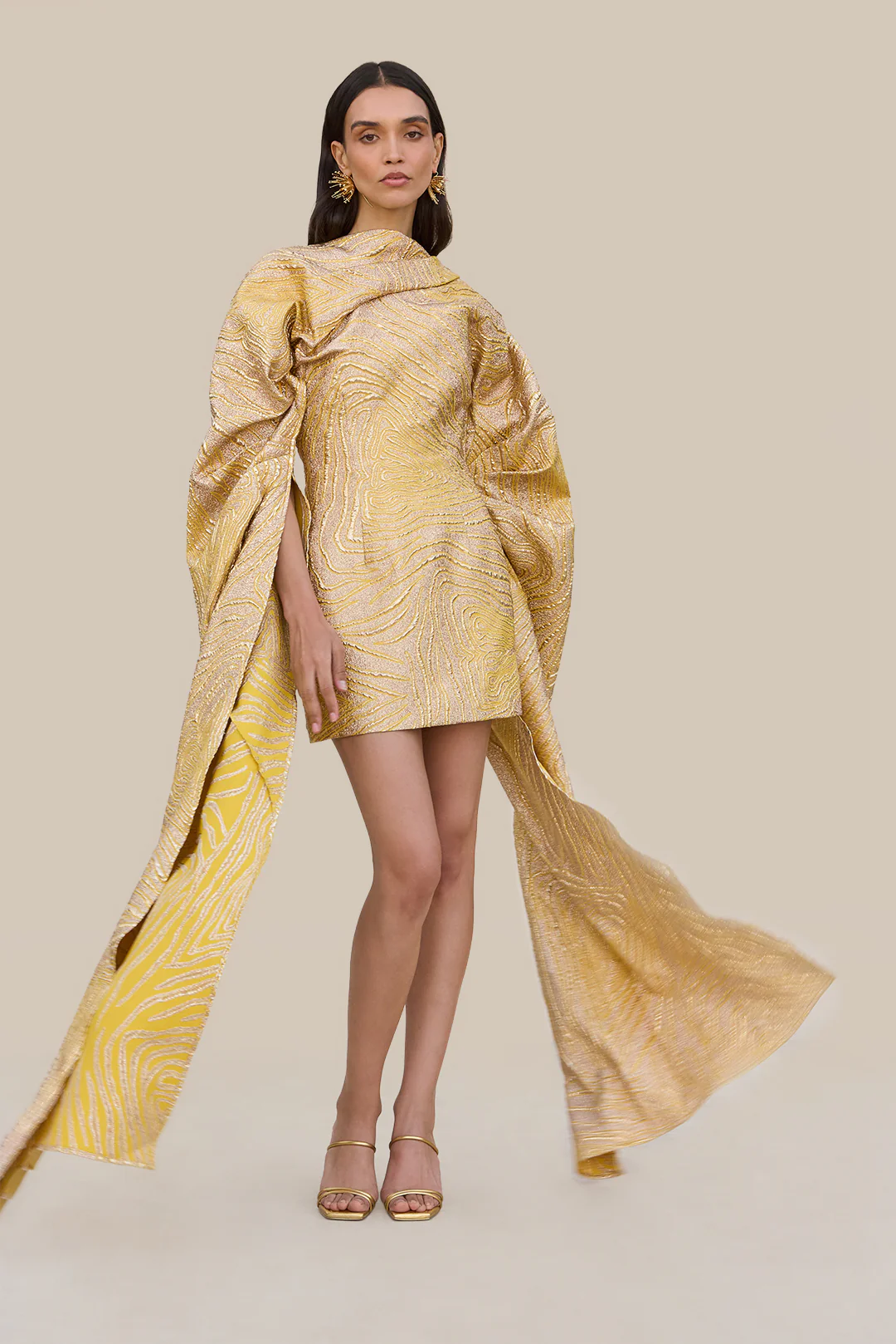 BRANDY DRESS - GOLD MULTI - Image 3
