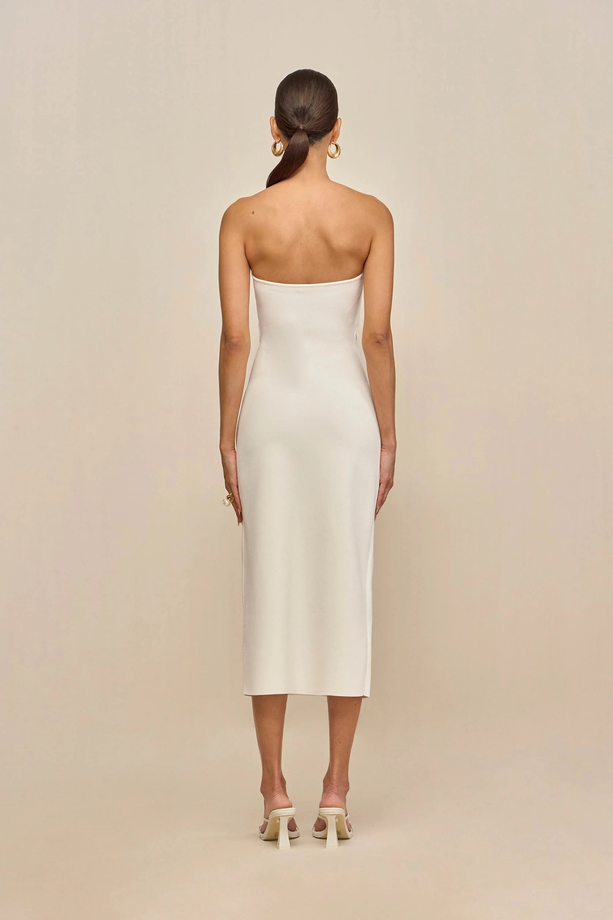 BRUNELO KNIT DRESS - OFF WHITE - Image 5