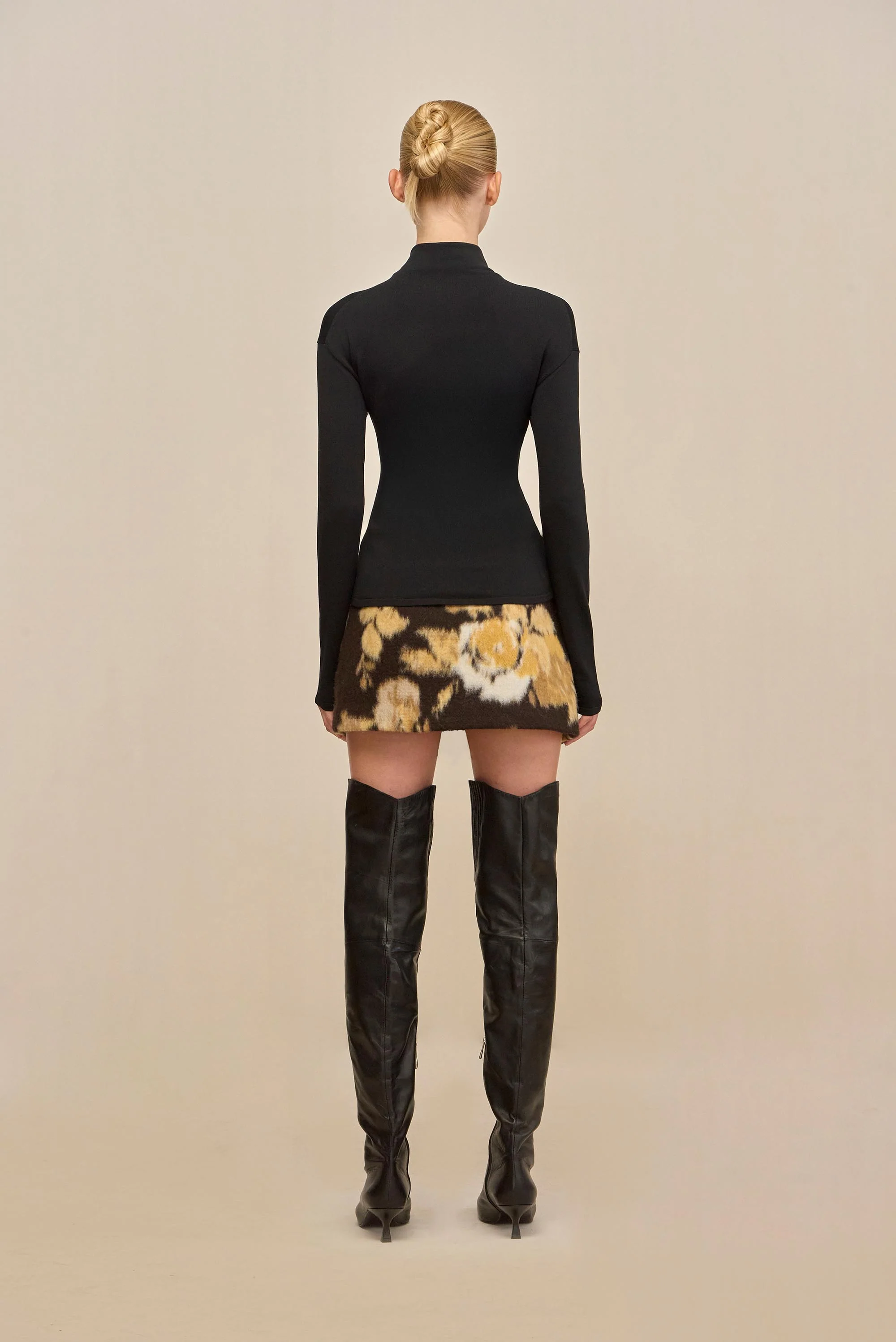 CALLIE KNIT TOP - BLACK - Image 6