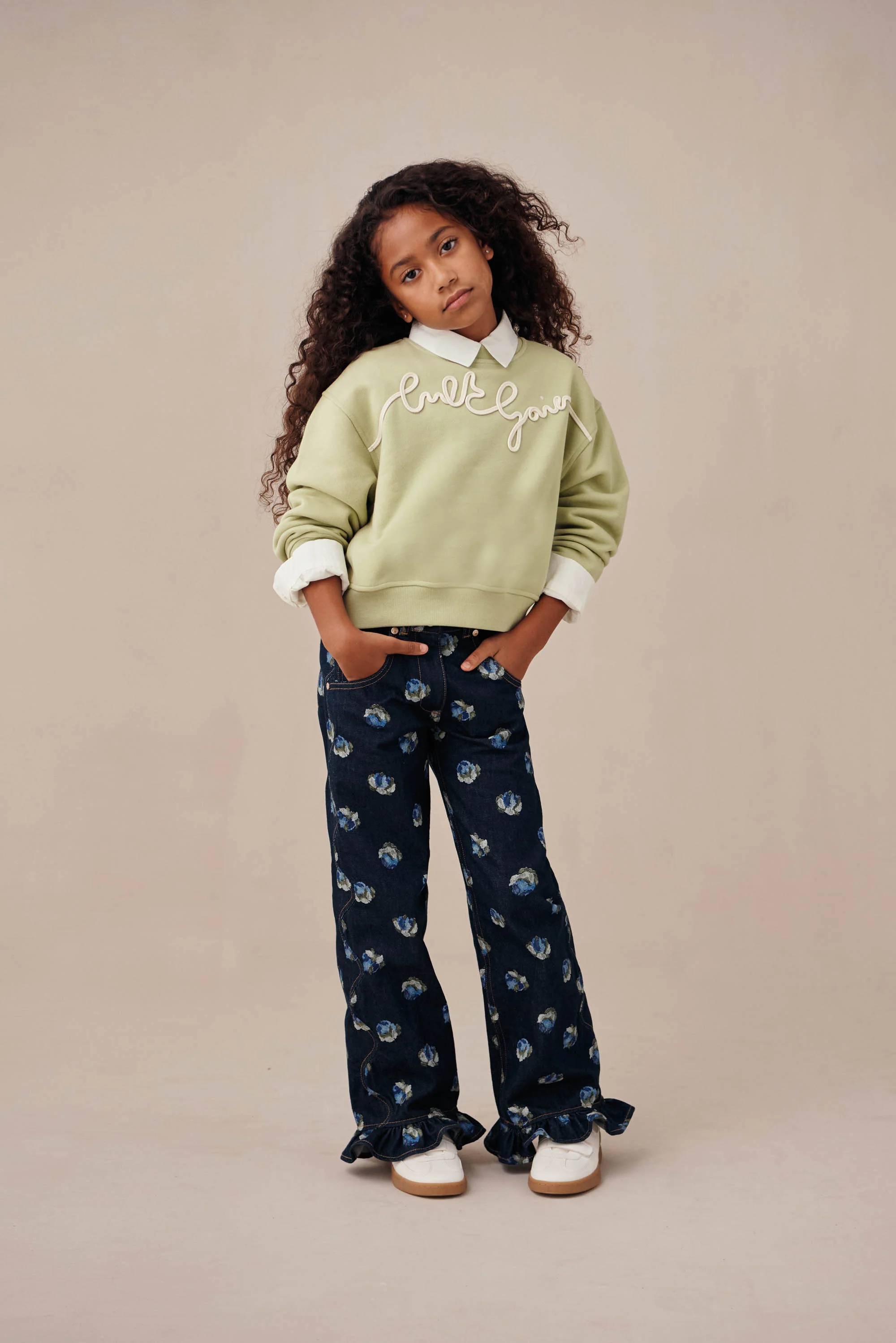 KIDS CARINNA SWEATSHIRT - LIGHT PASTURE - Image 3