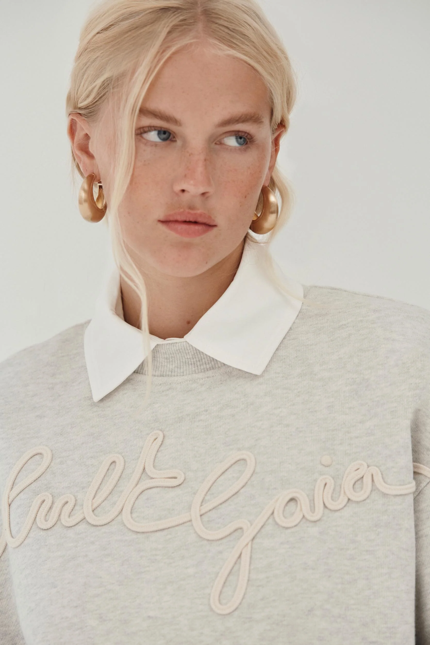 CARINNA SWEATSHIRT - LIGHT GREY - Image 7