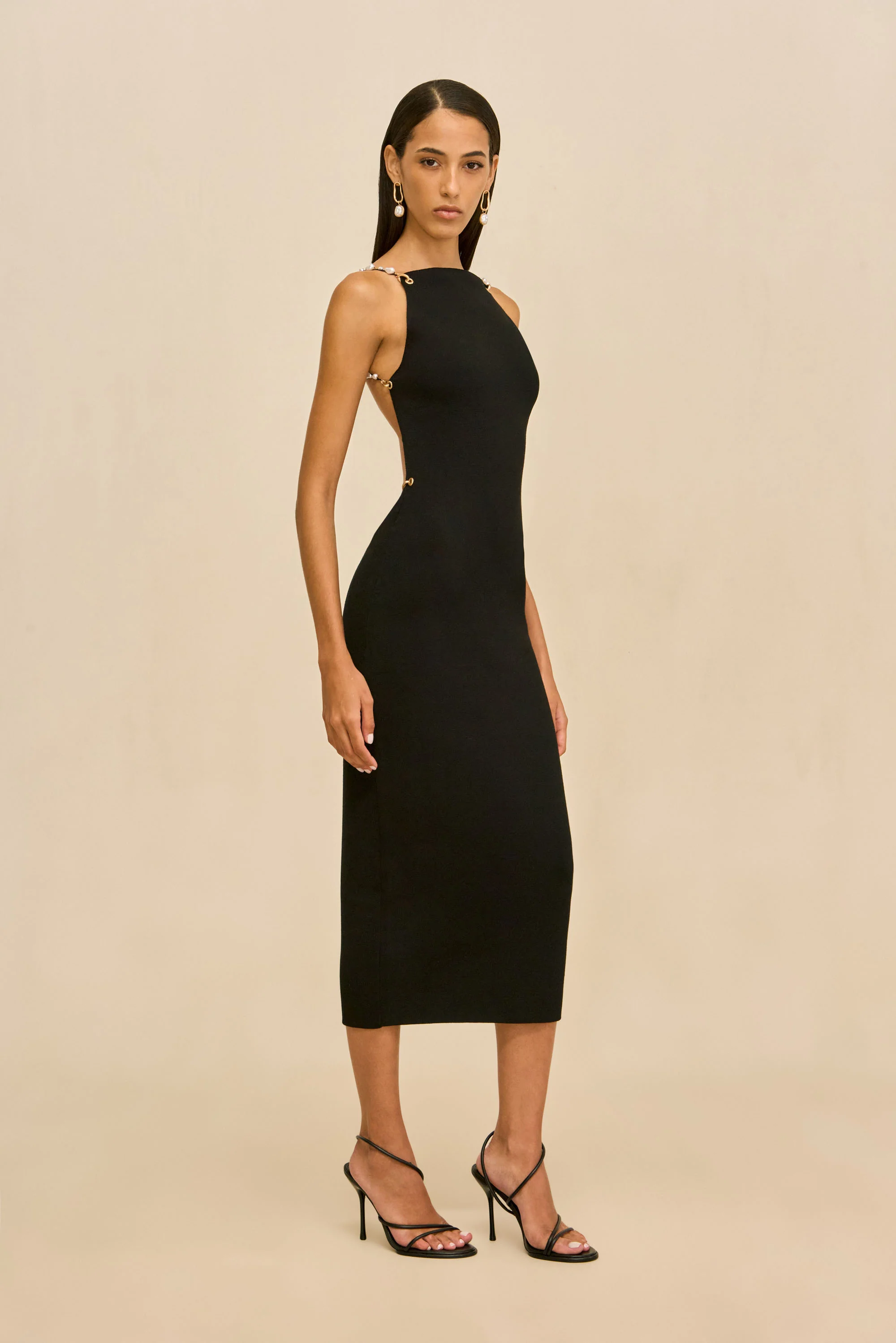 CASSI KNIT DRESS - BLACK - Image 4