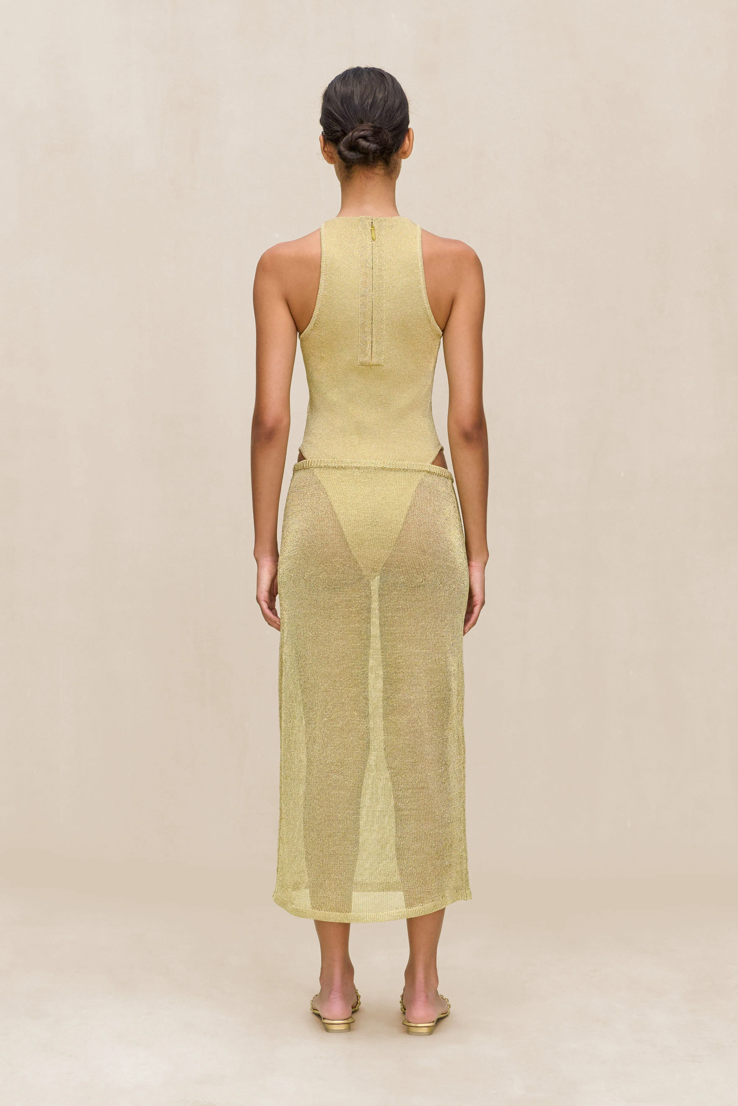 CASSIUS KNIT BODYSUIT - GOLD - Image 7