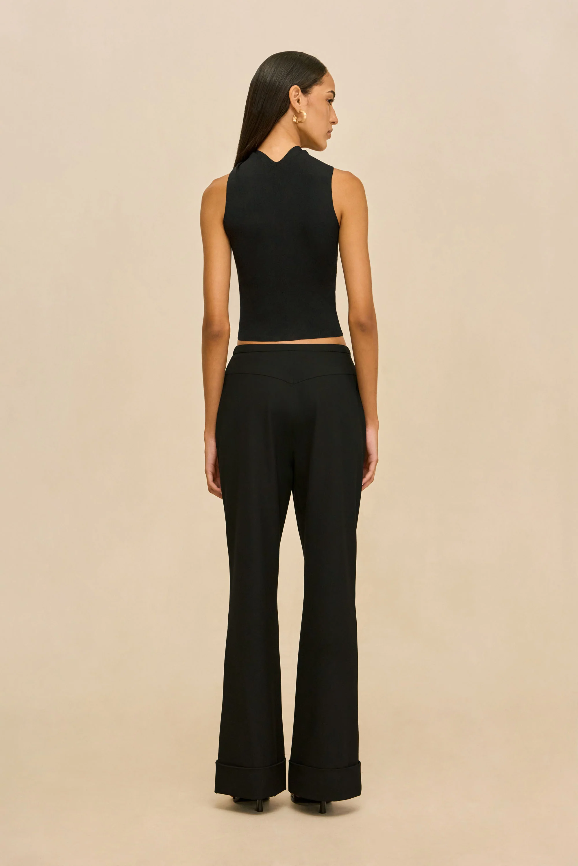CHRIS KNIT TOP - BLACK - Image 5