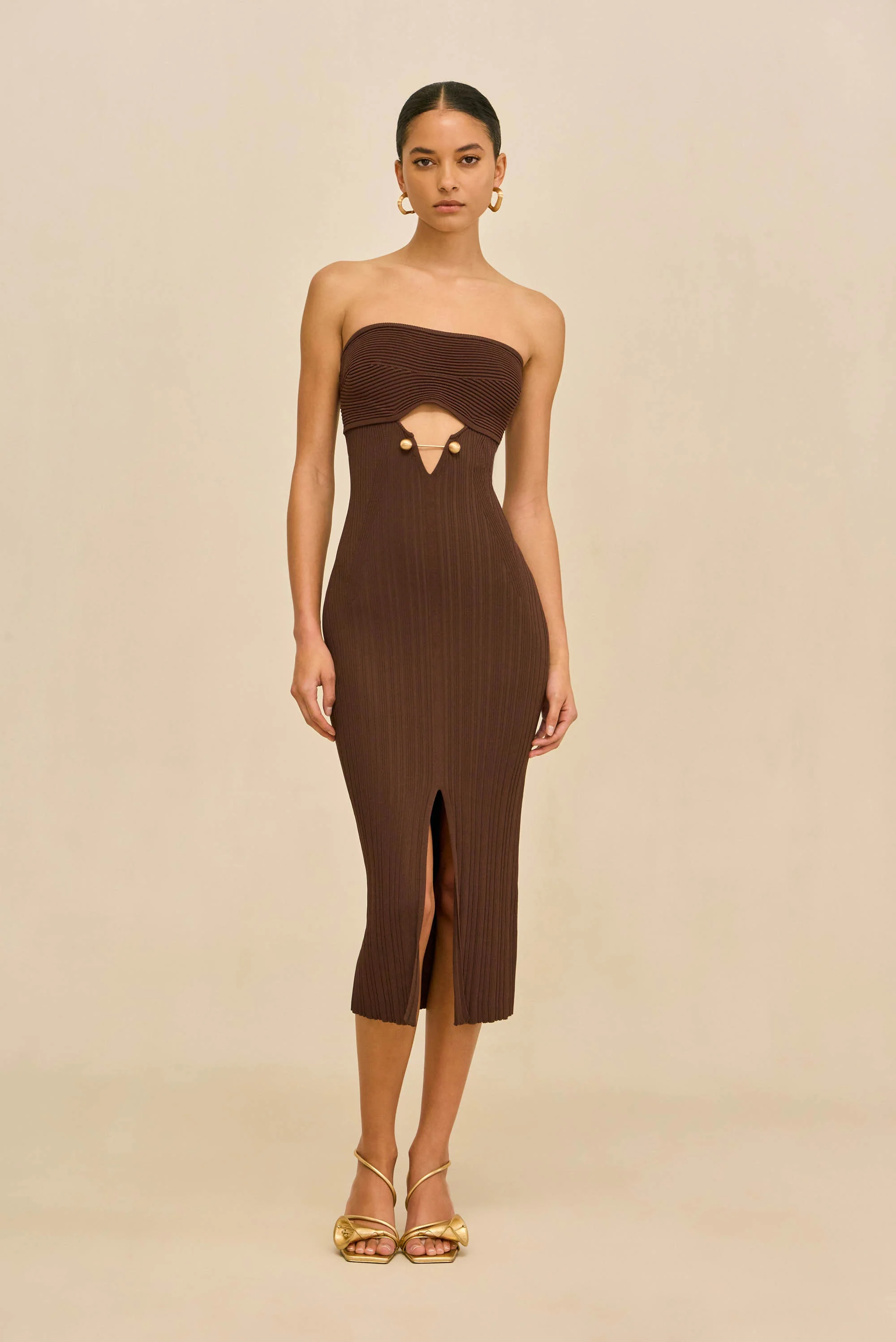 CHRISTY KNIT DRESS - JAVA - Image 3