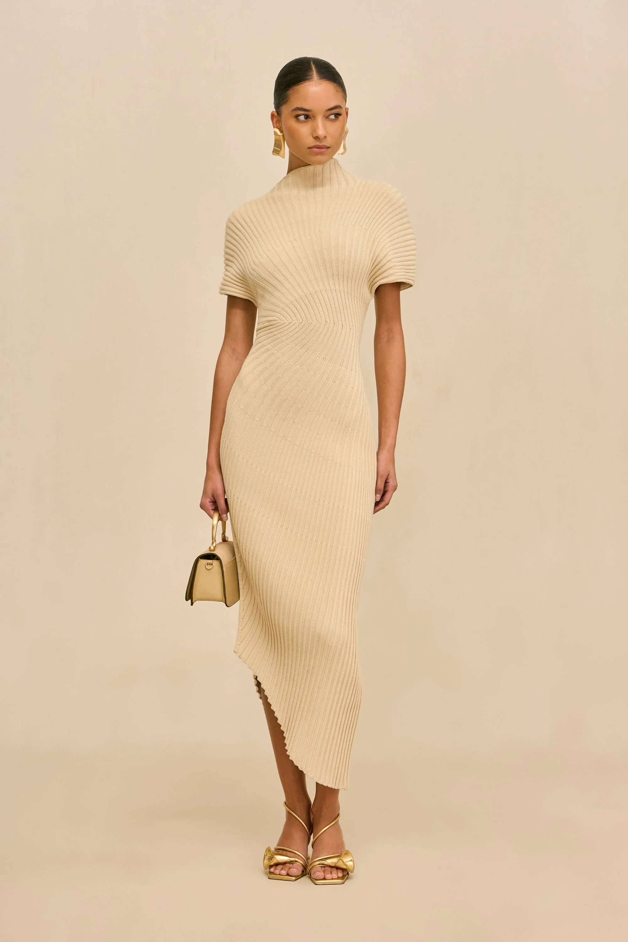 CHRYSTA KNIT DRESS - BEACH - Image 3