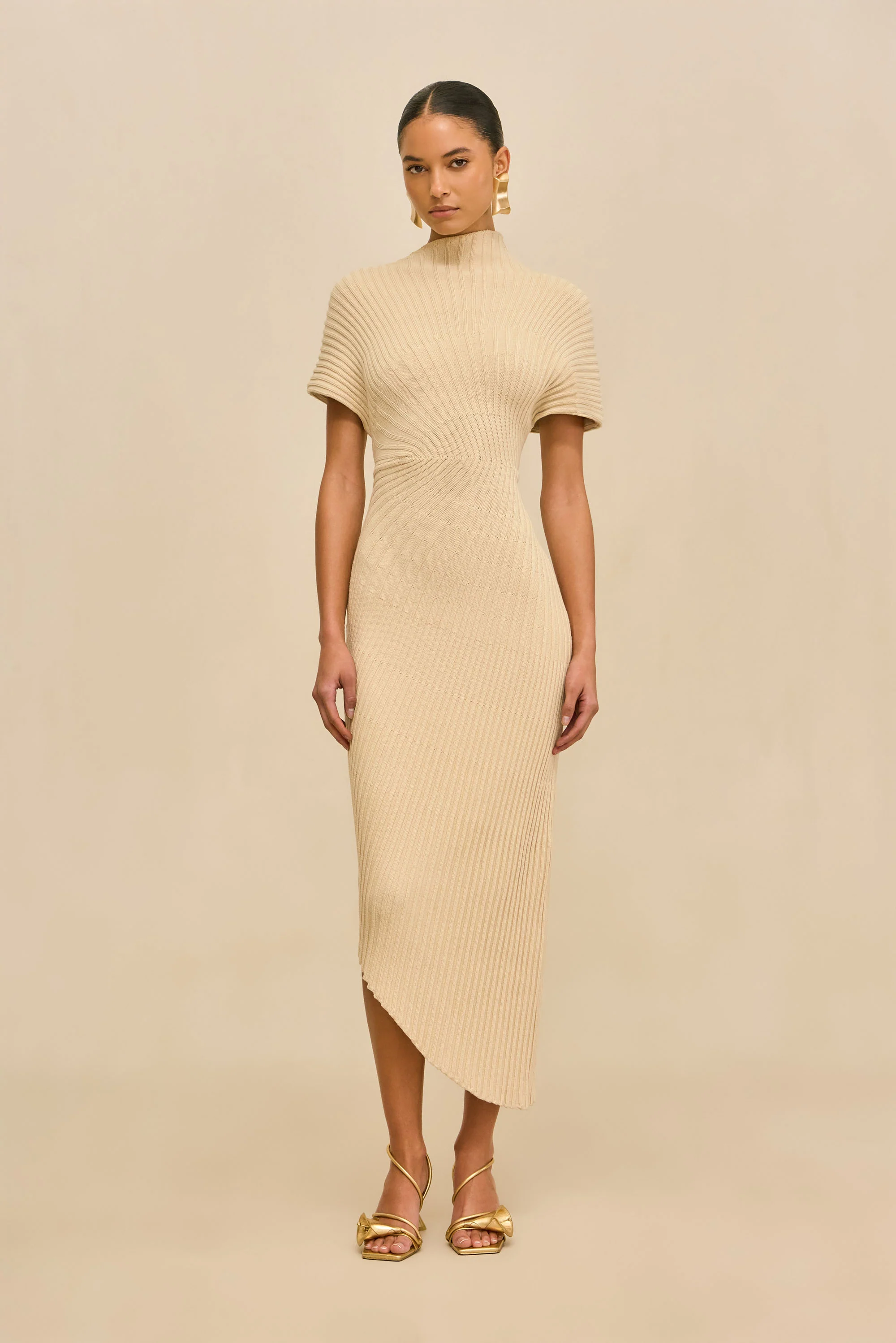 CHRYSTA KNIT DRESS - BEACH - Image 6