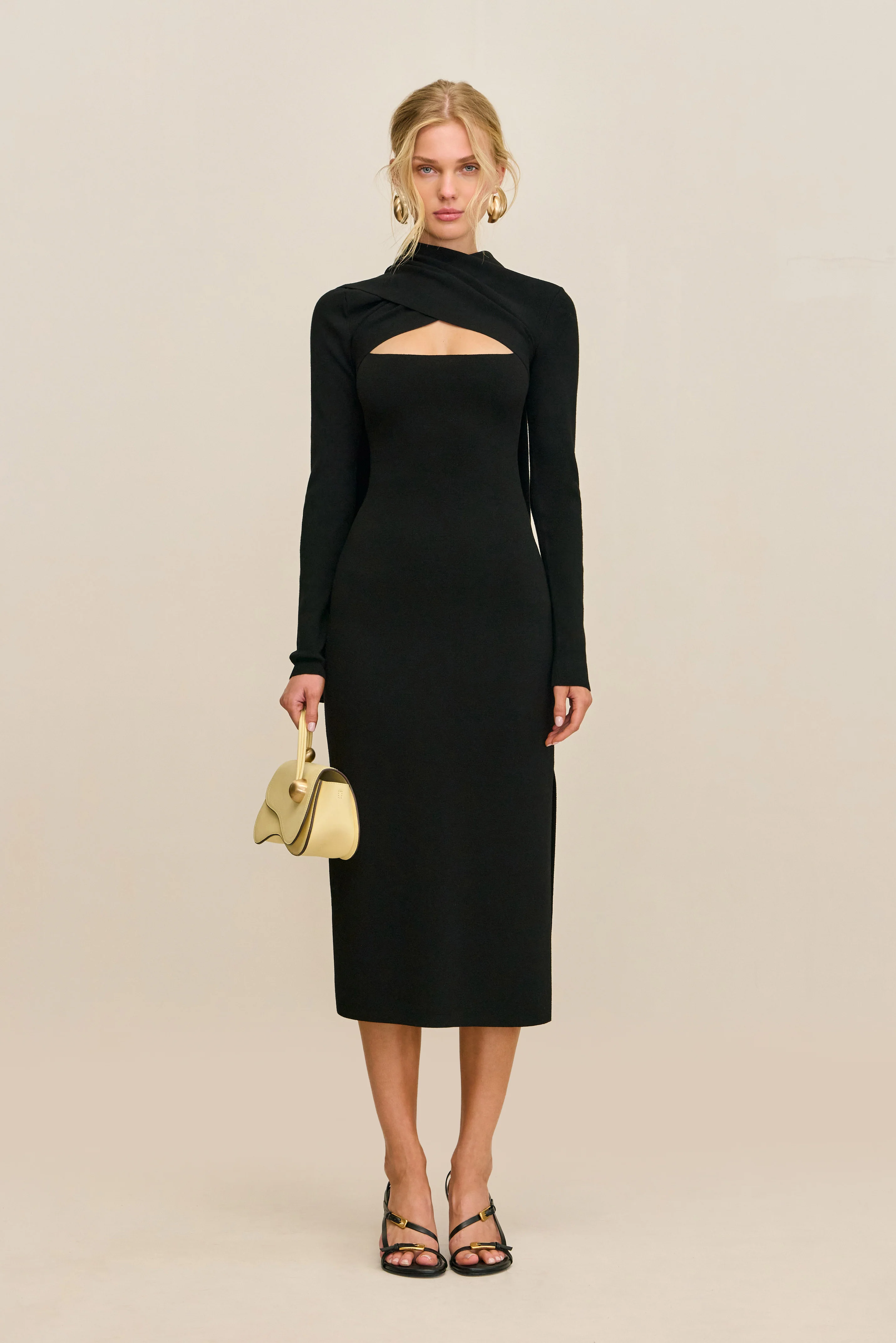 COLETTA KNIT DRESS - BLACK - Image 2