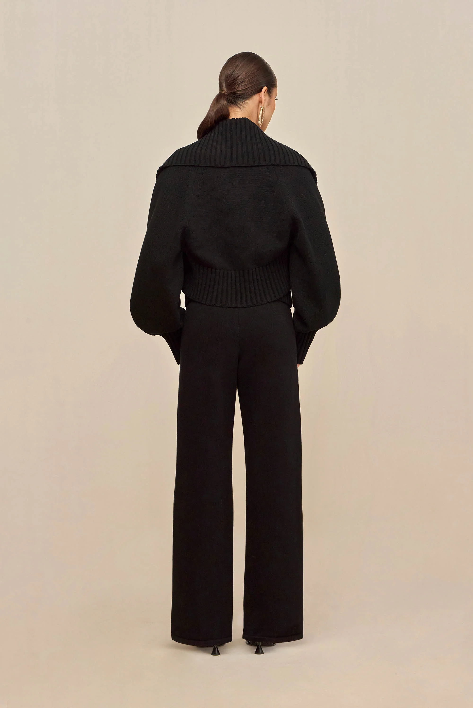 COREY KNIT CARDIGAN - BLACK - Image 2