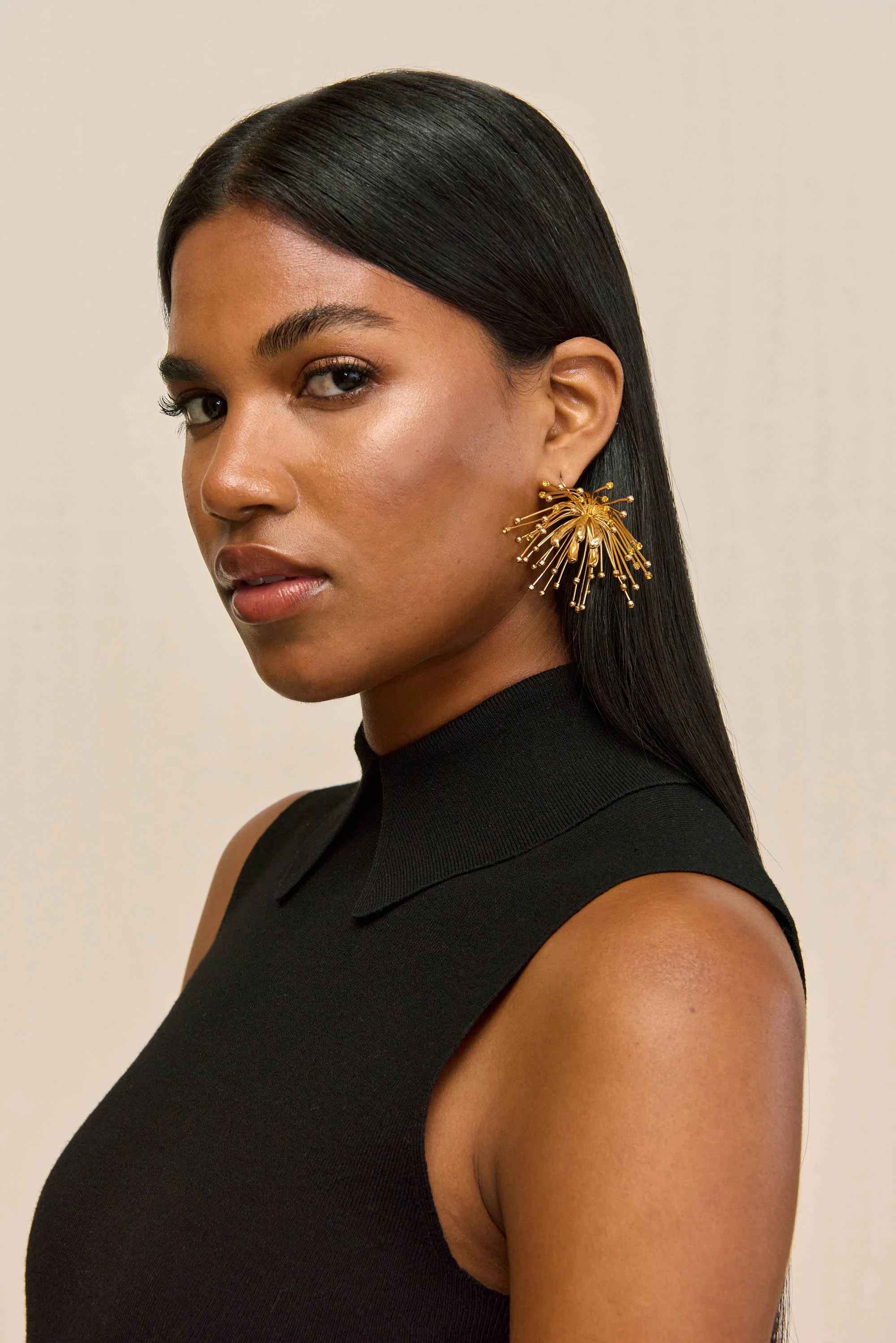 DAMITA EARRING - CLEAR RHINESTONE - Image 2