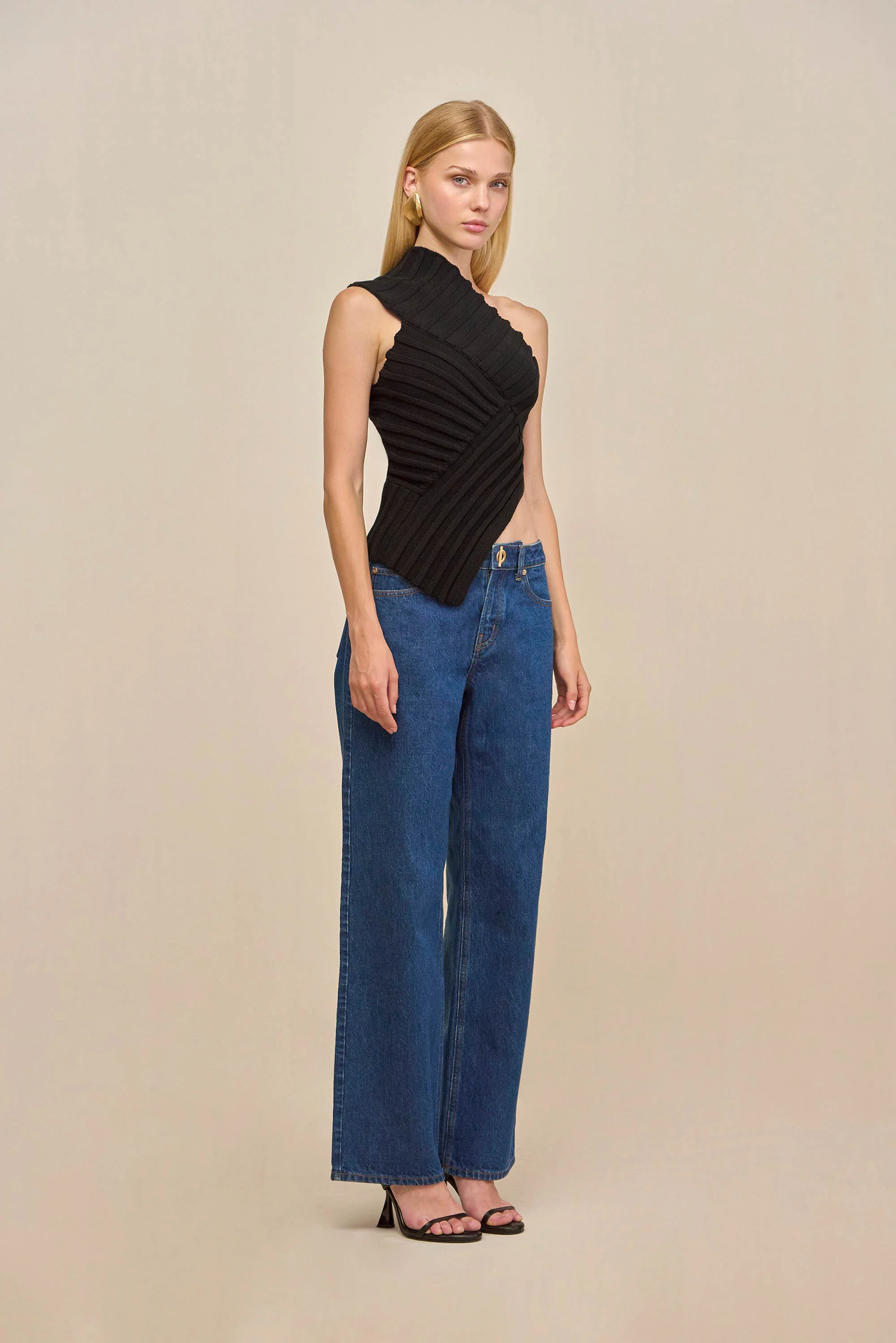DEL KNIT TOP - BLACK - Image 4