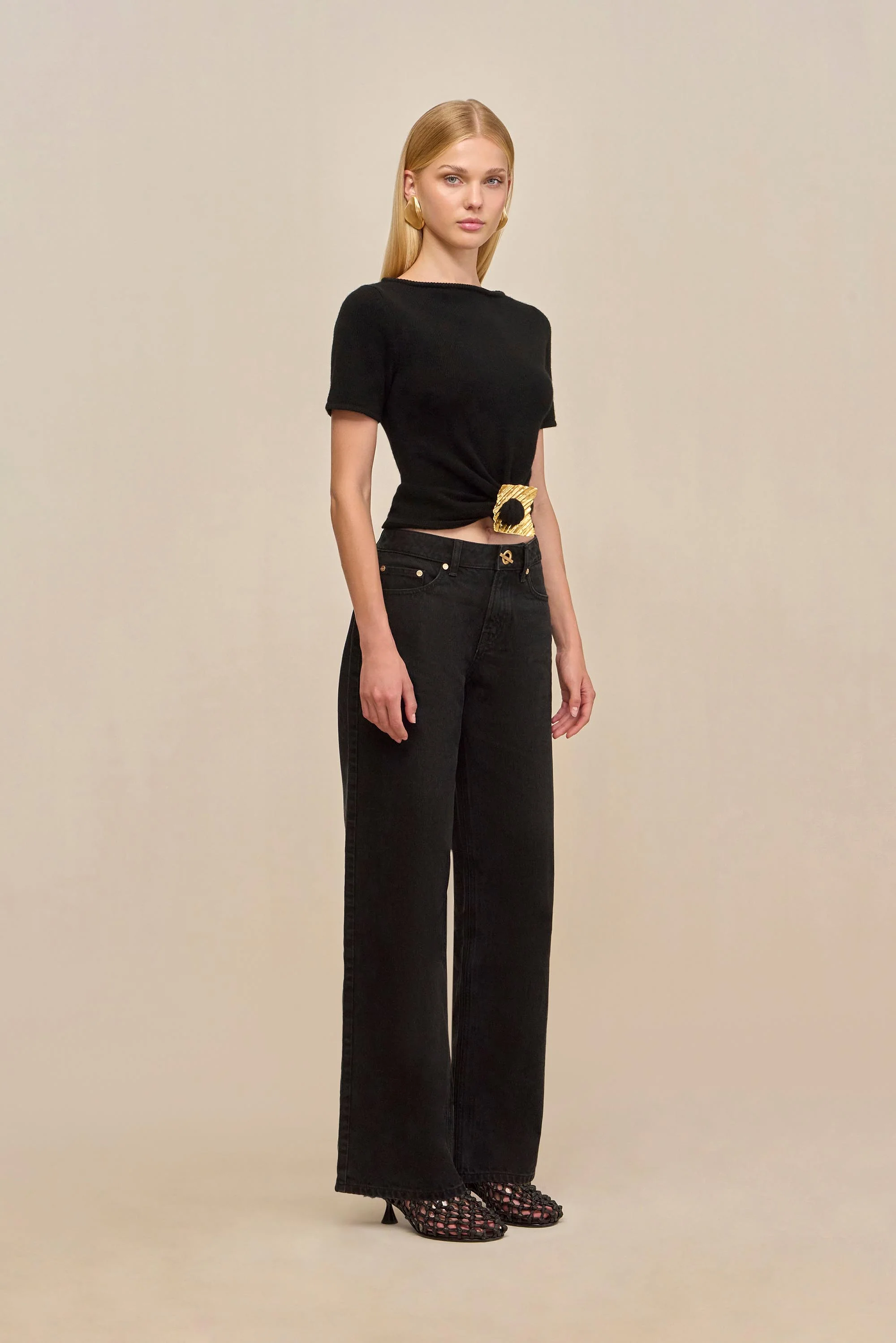 ELLEN KNIT TOP - BLACK - Image 2