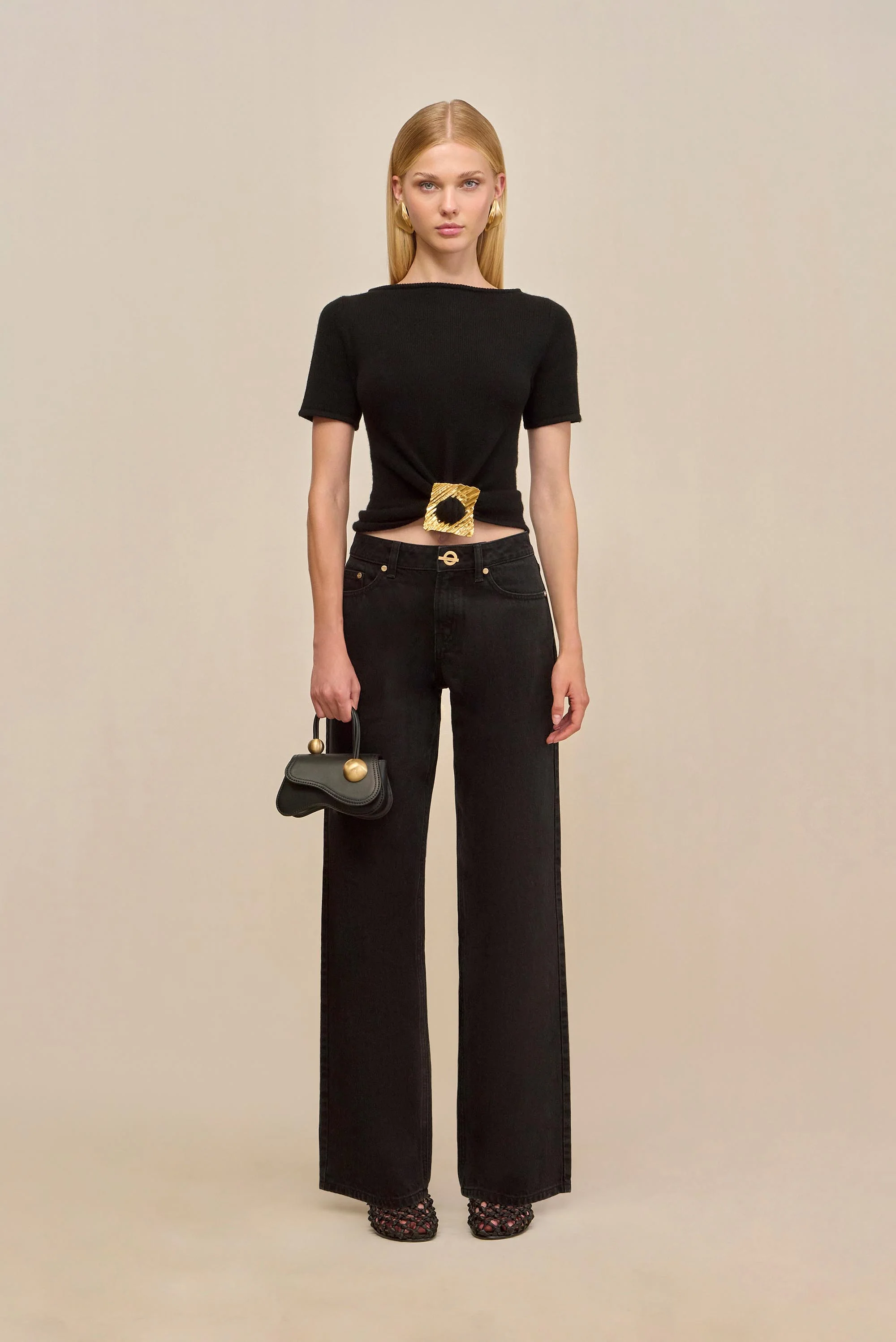 ELLEN KNIT TOP - BLACK - Image 4