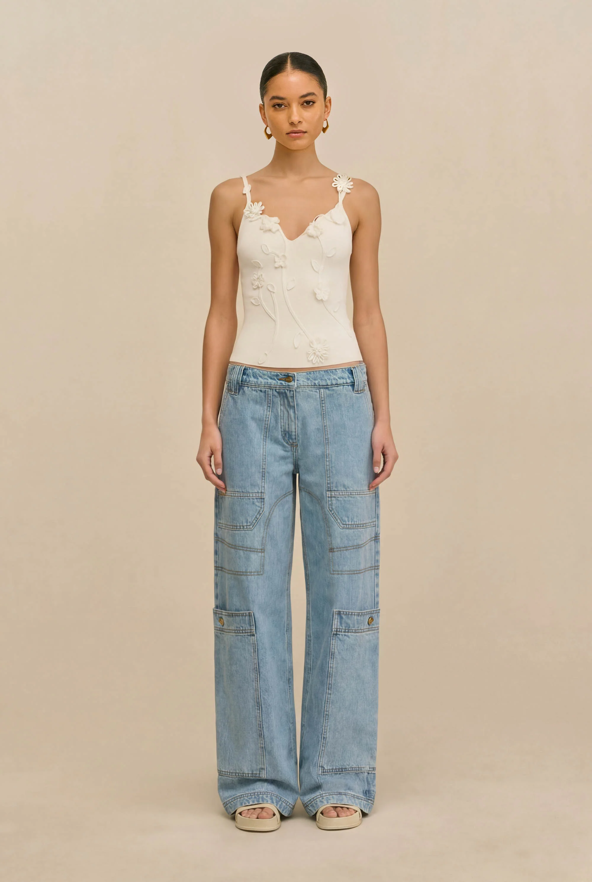 EMILIANA KNIT TOP - OFF WHITE - Image 2