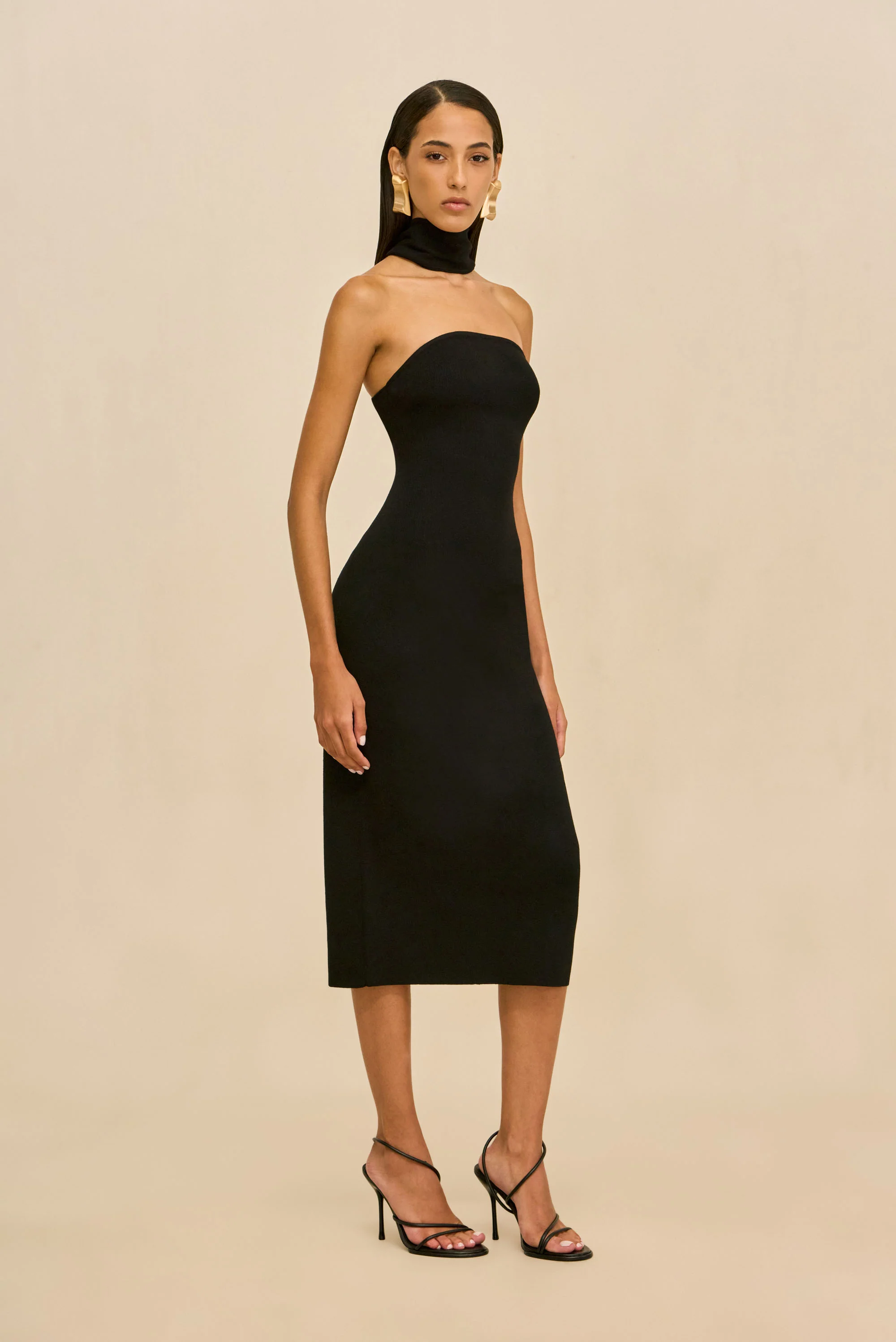 ERIKA KNIT DRESS - BLACK - Image 4