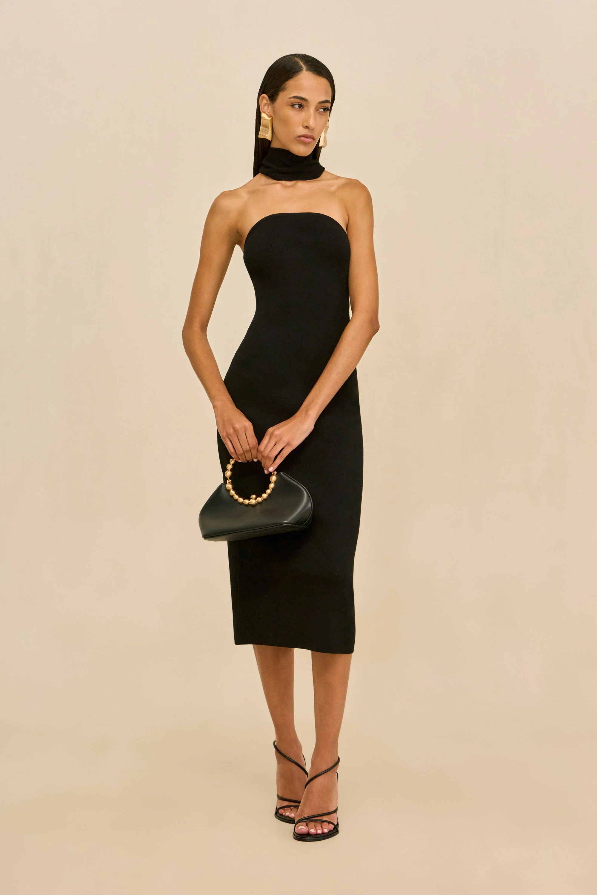 ERIKA KNIT DRESS - BLACK - Image 8