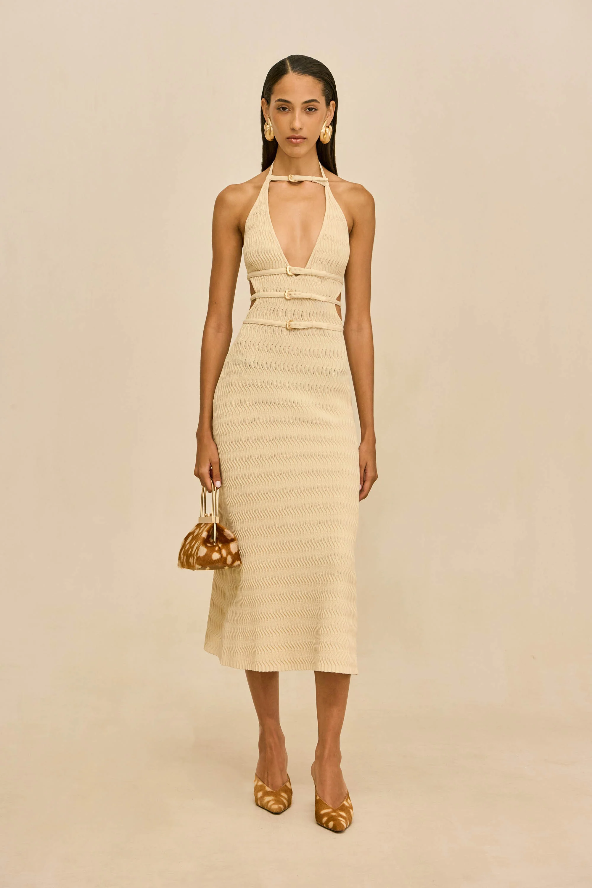 EVALEIGH KNIT DRESS - BEACH