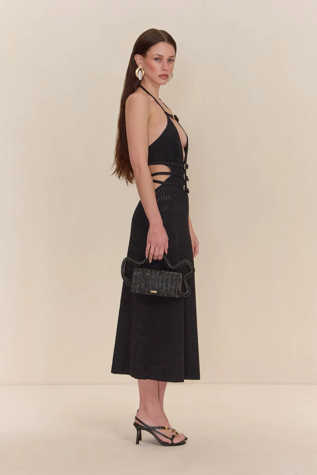EVALEIGH KNIT DRESS - BLACK - Image 4