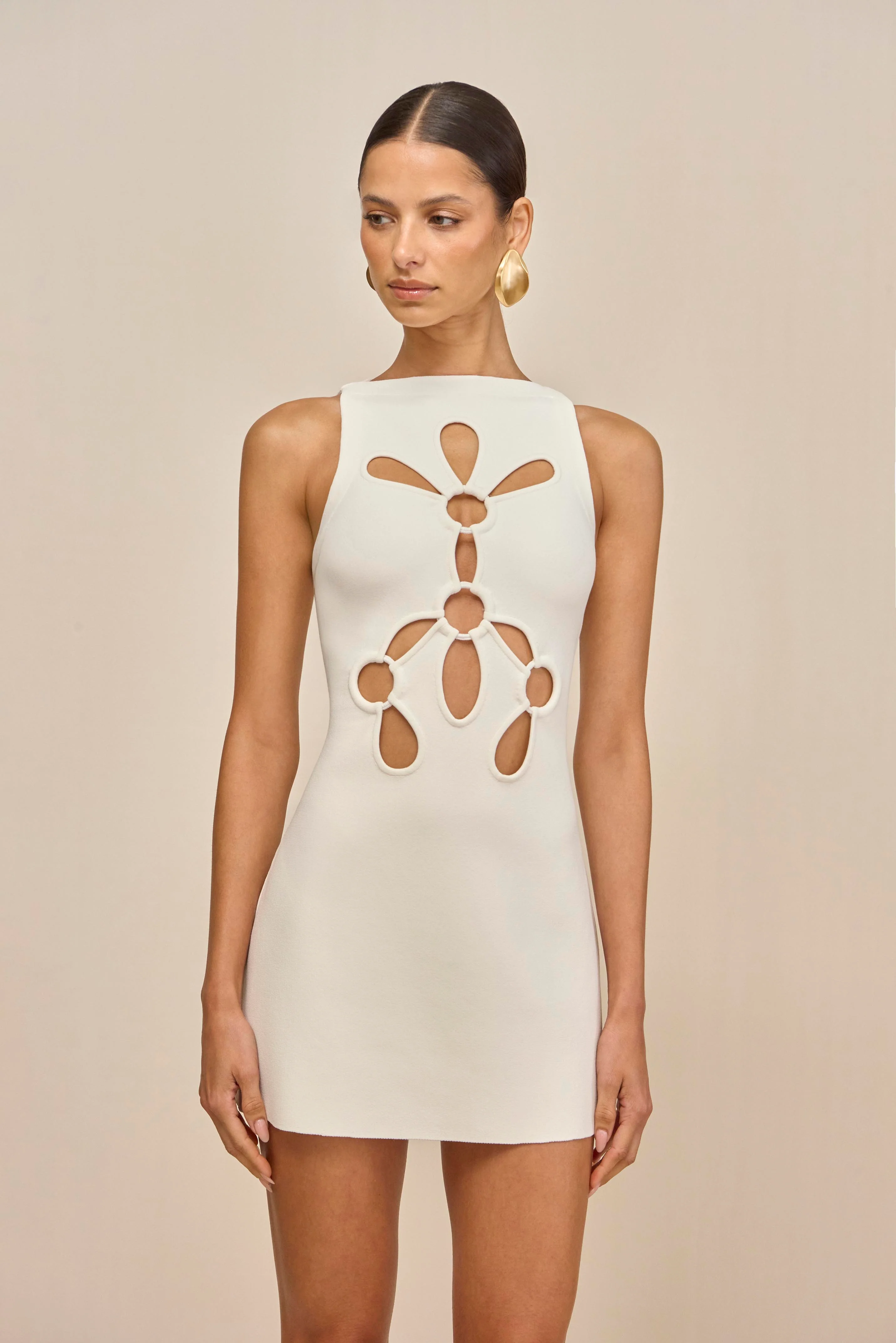 FRANCO KNIT DRESS - OFF WHITE - Image 3