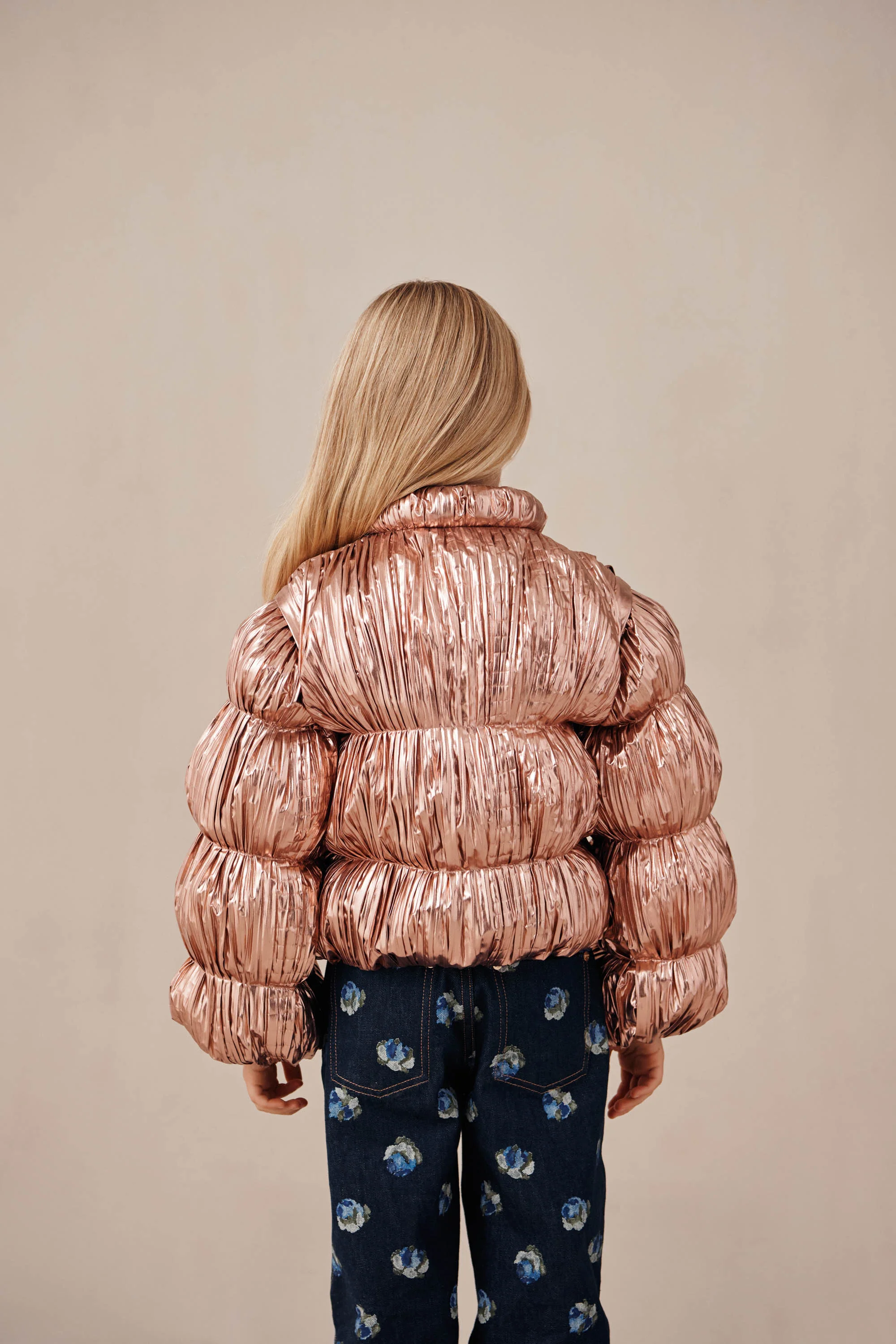 KIDS FRANNIE CONVERTIBLE JACKET - PETAL METALLIC - Image 6