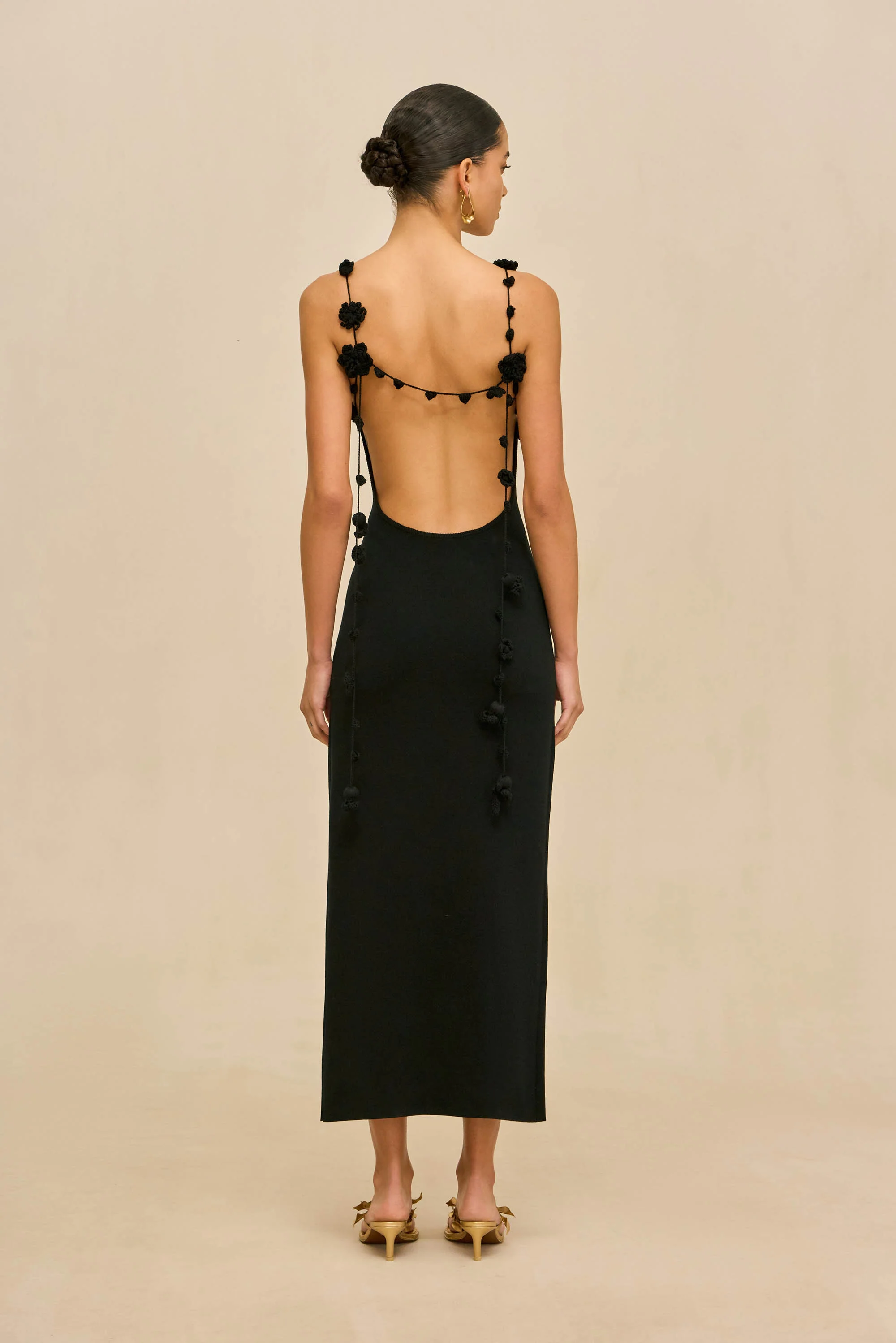 GIULIANA KNIT DRESS - BLACK - Image 6
