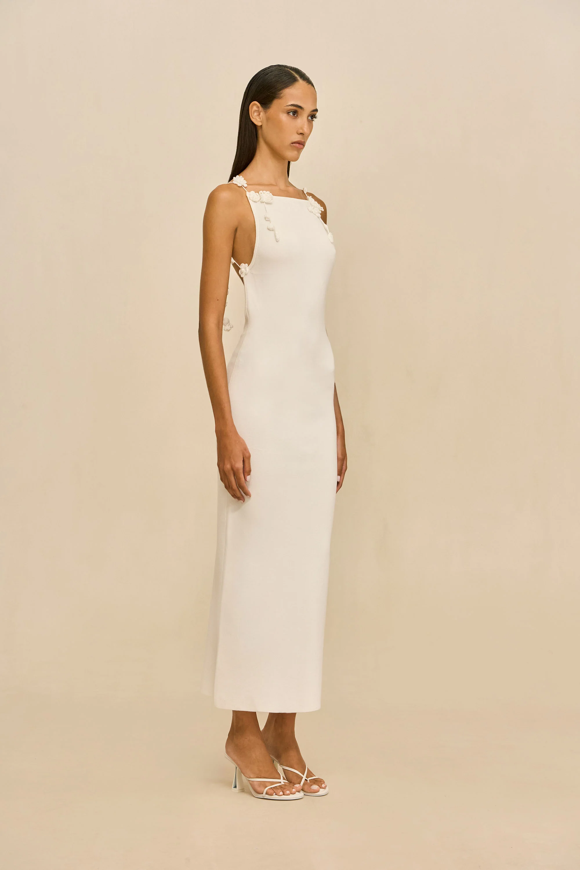 GIULIANA KNIT DRESS - OFF WHITE - Image 4