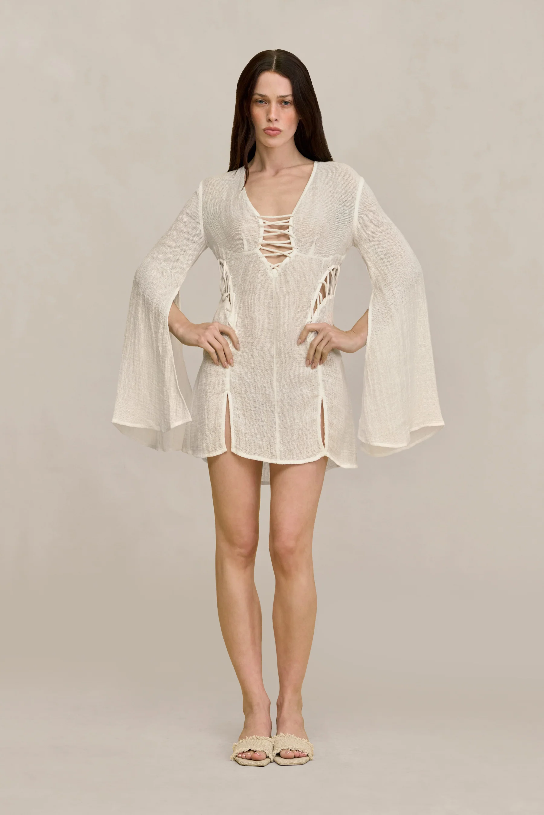 ILONA COVERUP DRESS - OFF WHITE