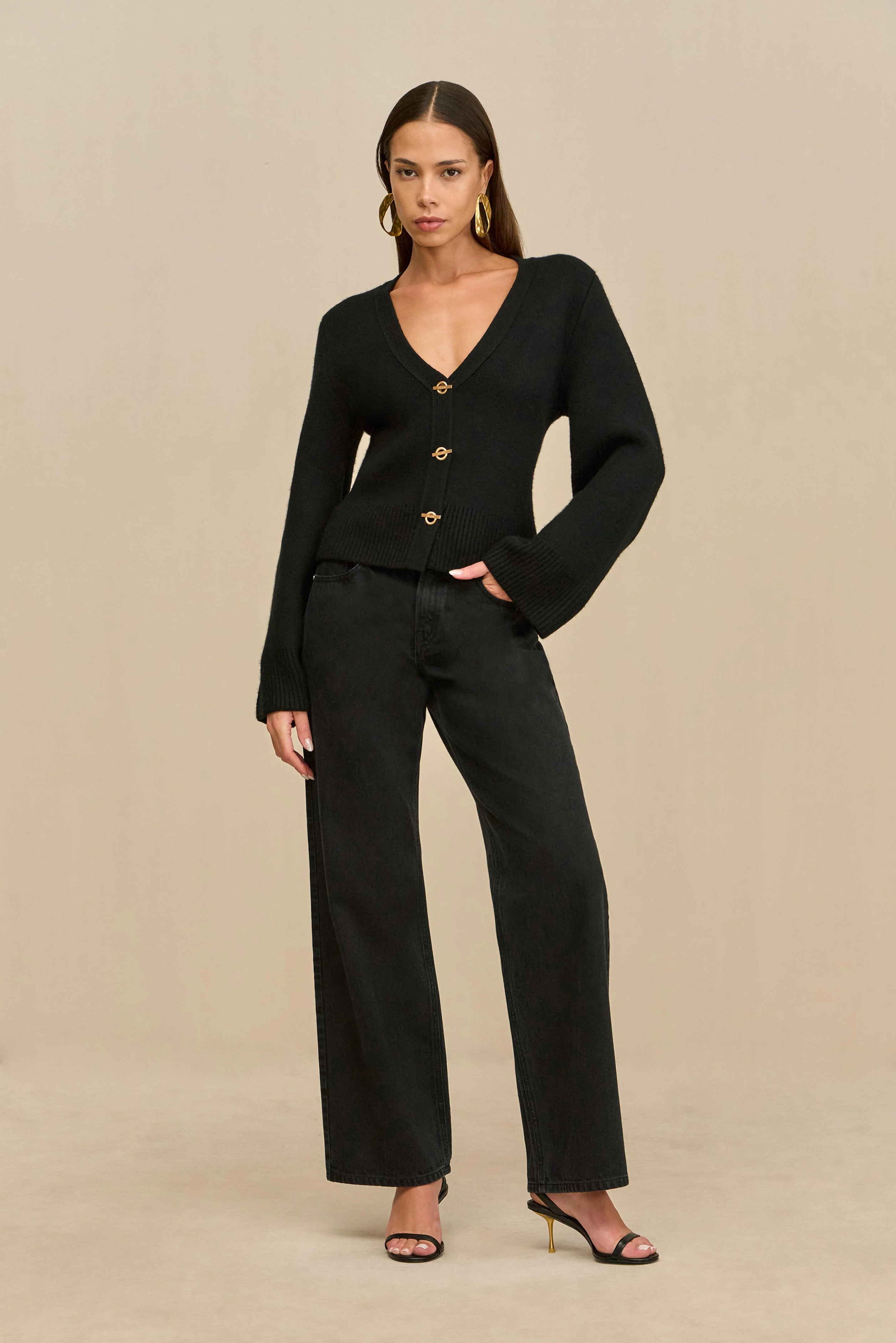 JOS CARDIGAN - BLACK - Image 4
