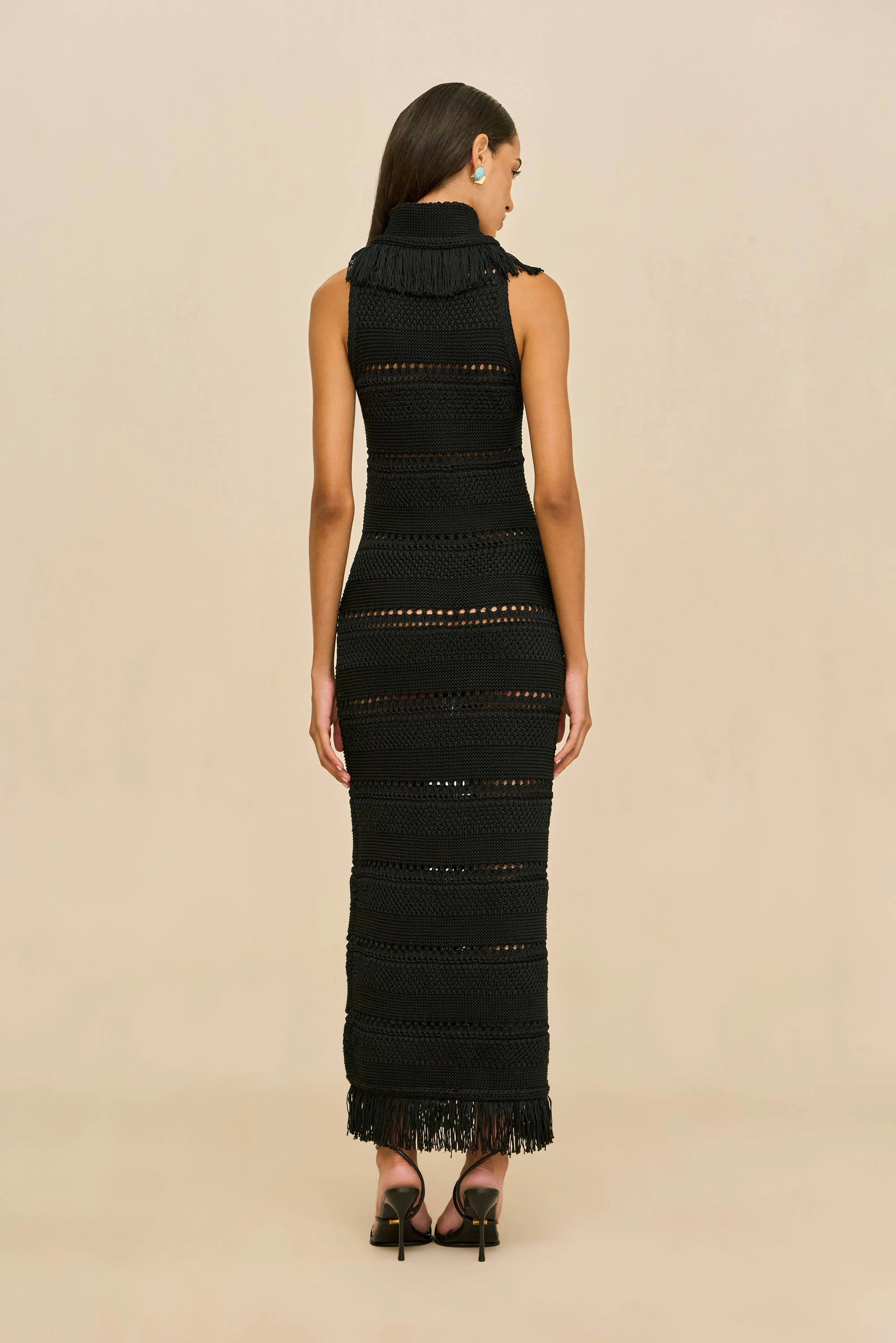 KADIMAH KNIT DRESS - BLACK - Image 4