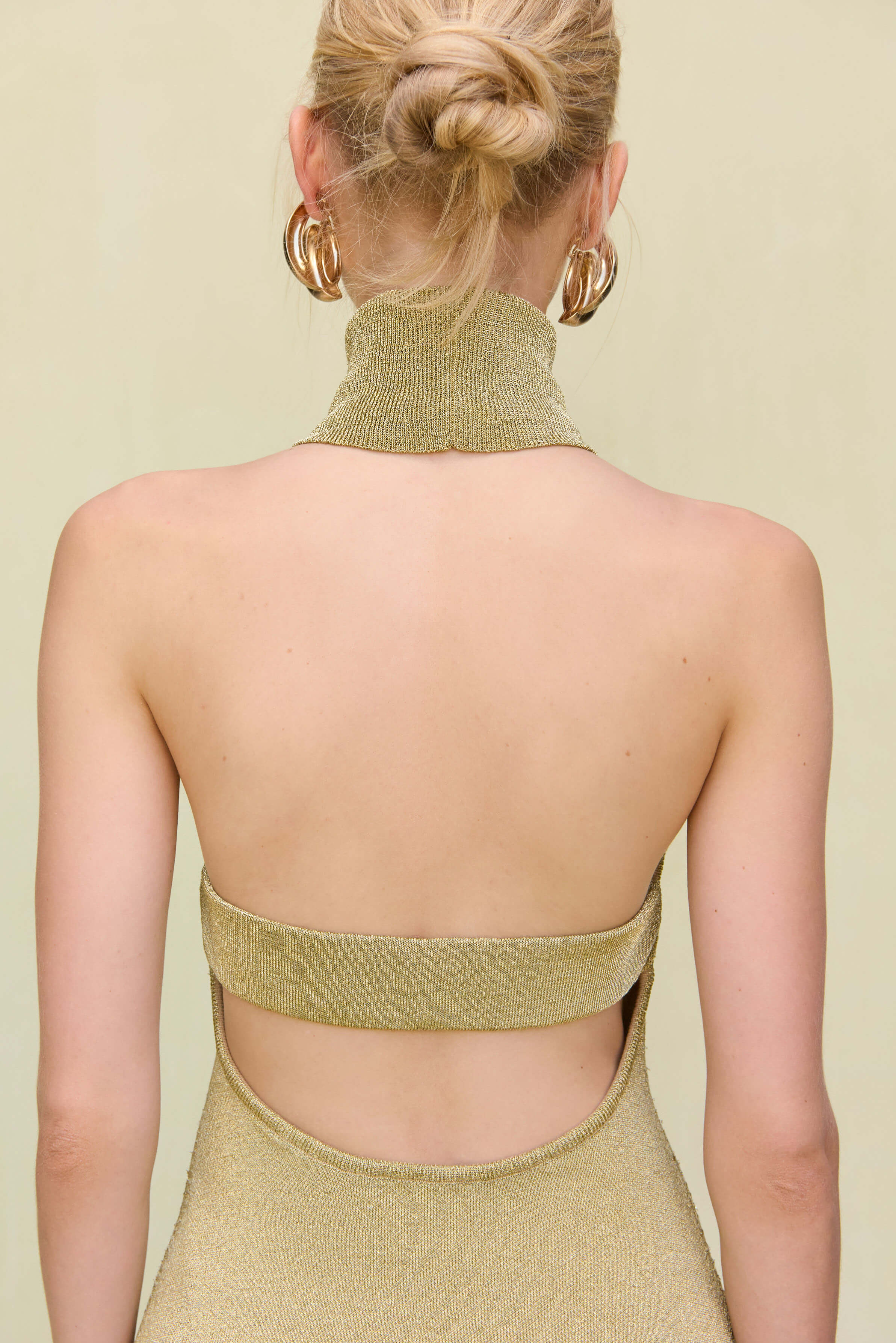 KAYLILAH KNIT DRESS - GOLD - Image 3