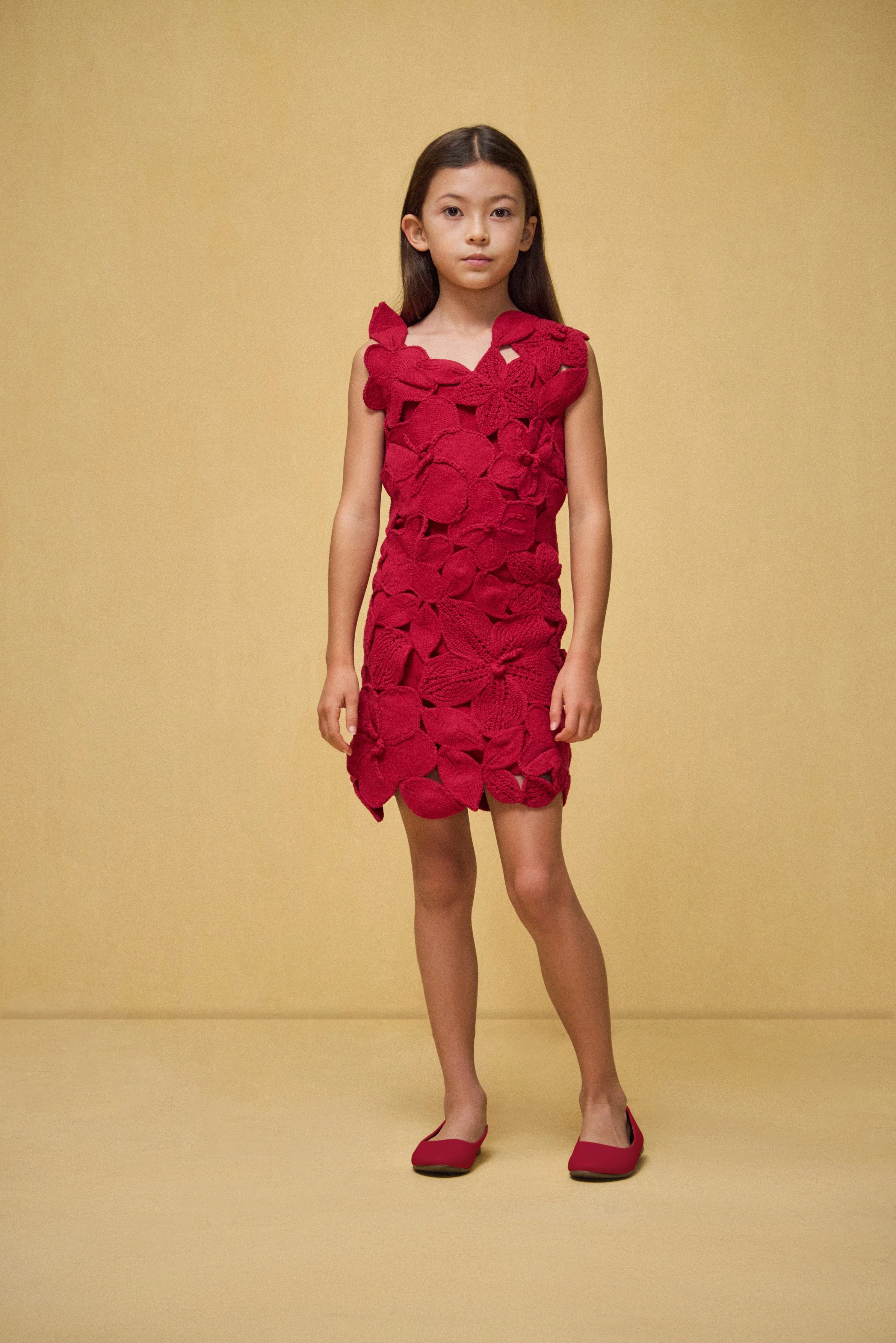 KIDS MEIRA DRESS - MERLOT - Image 5