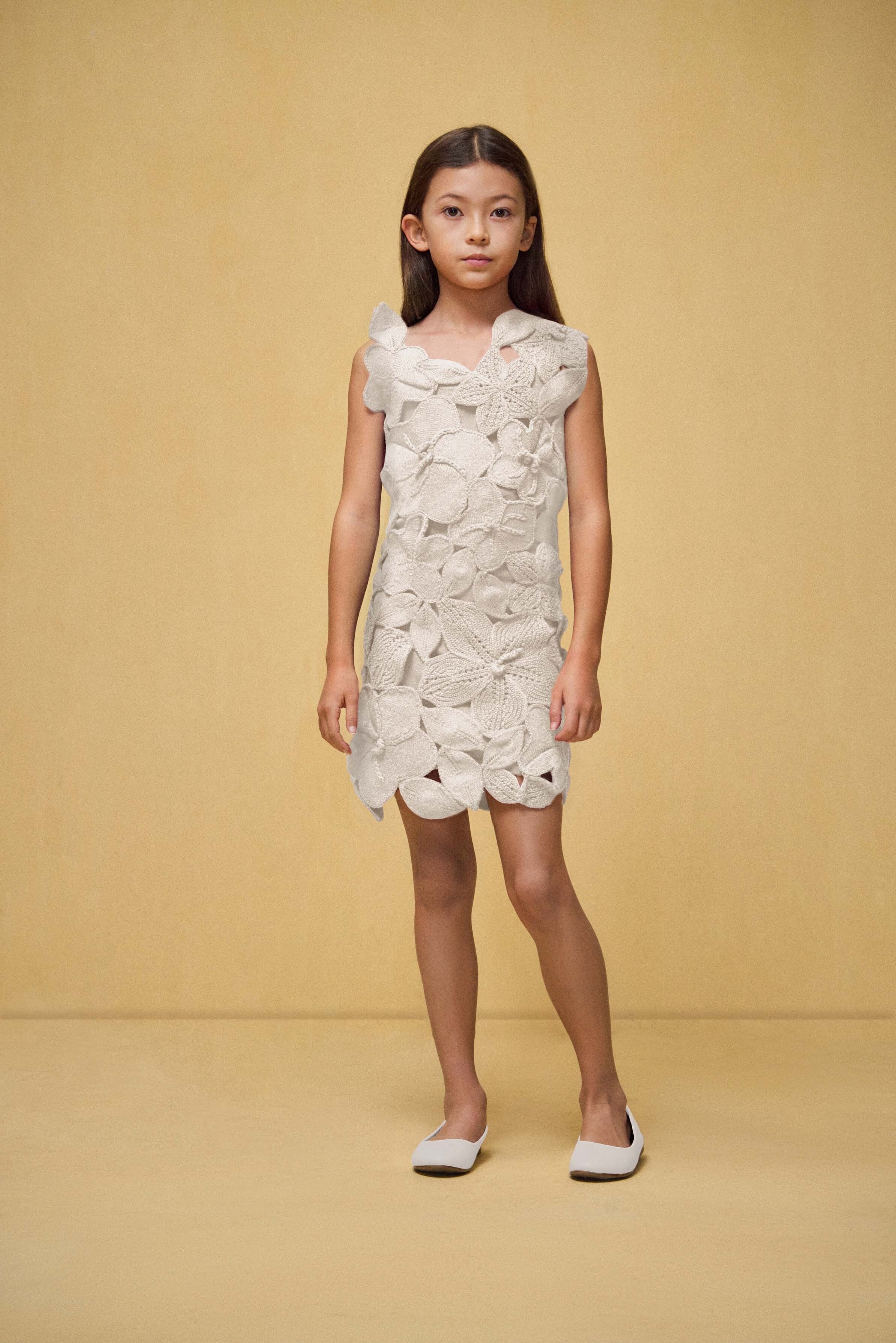 KIDS MEIRA DRESS - OFF WHITE - Image 5