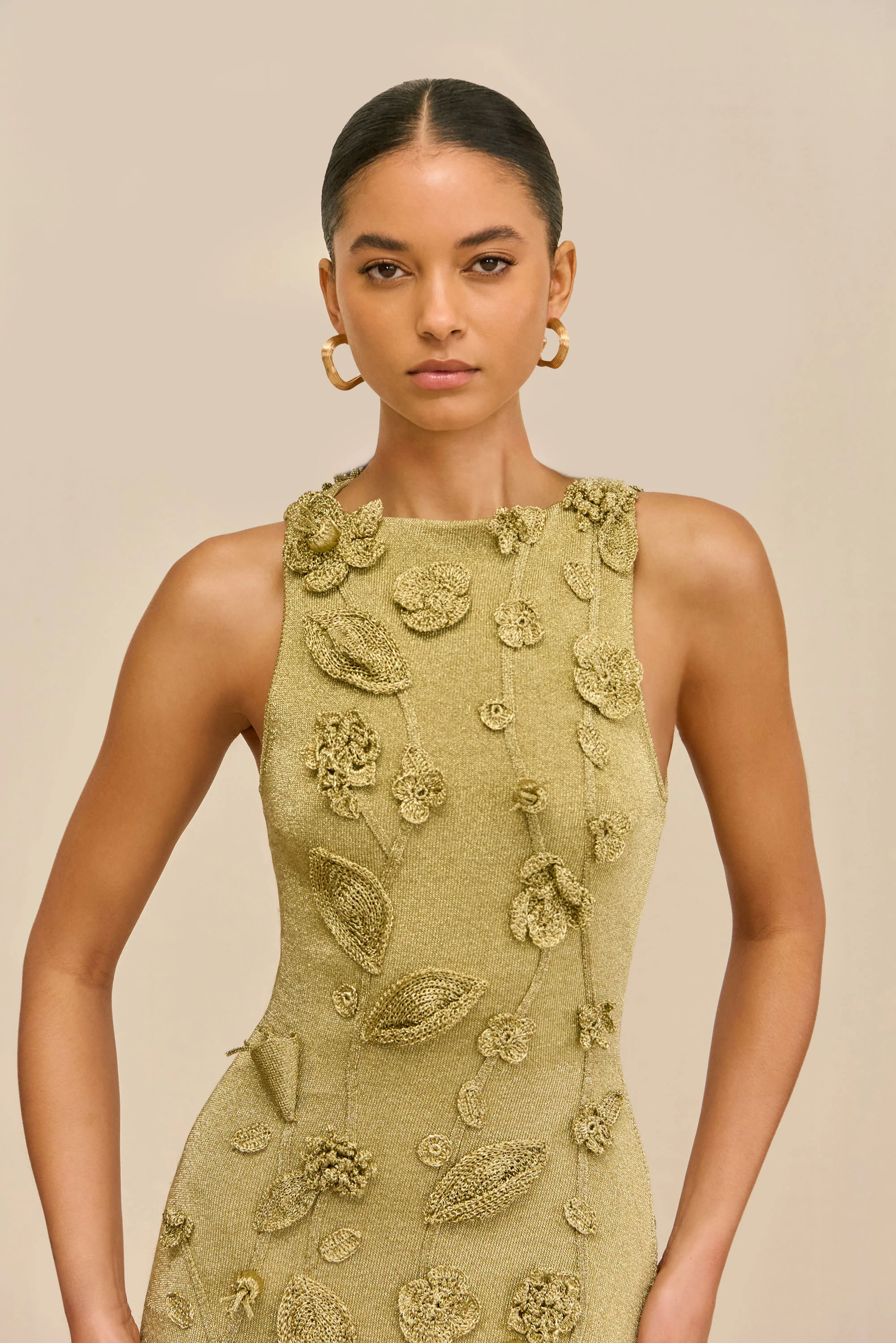 KIVU KNIT DRESS - GOLD - Image 3