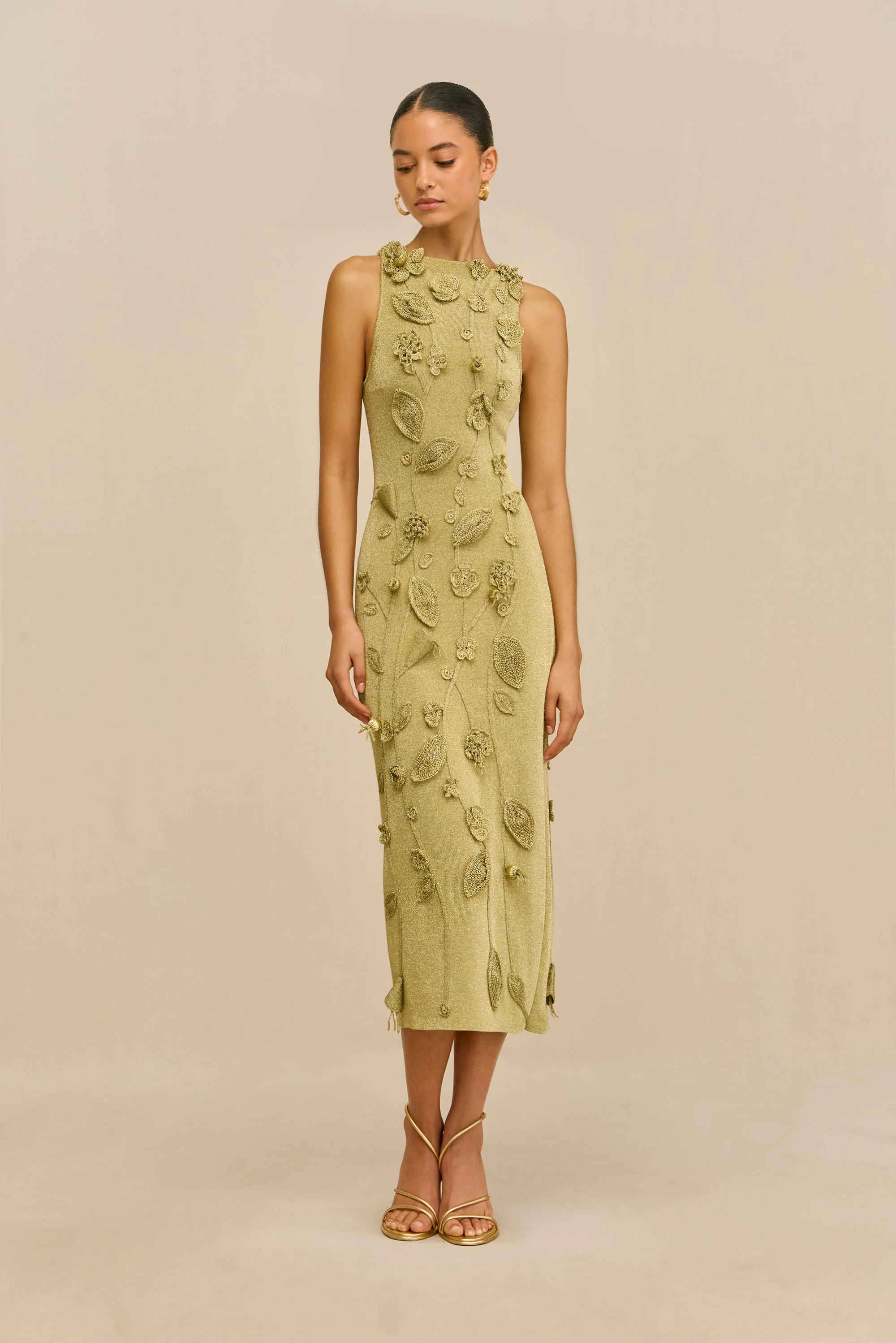 KIVU KNIT DRESS - GOLD - Image 4