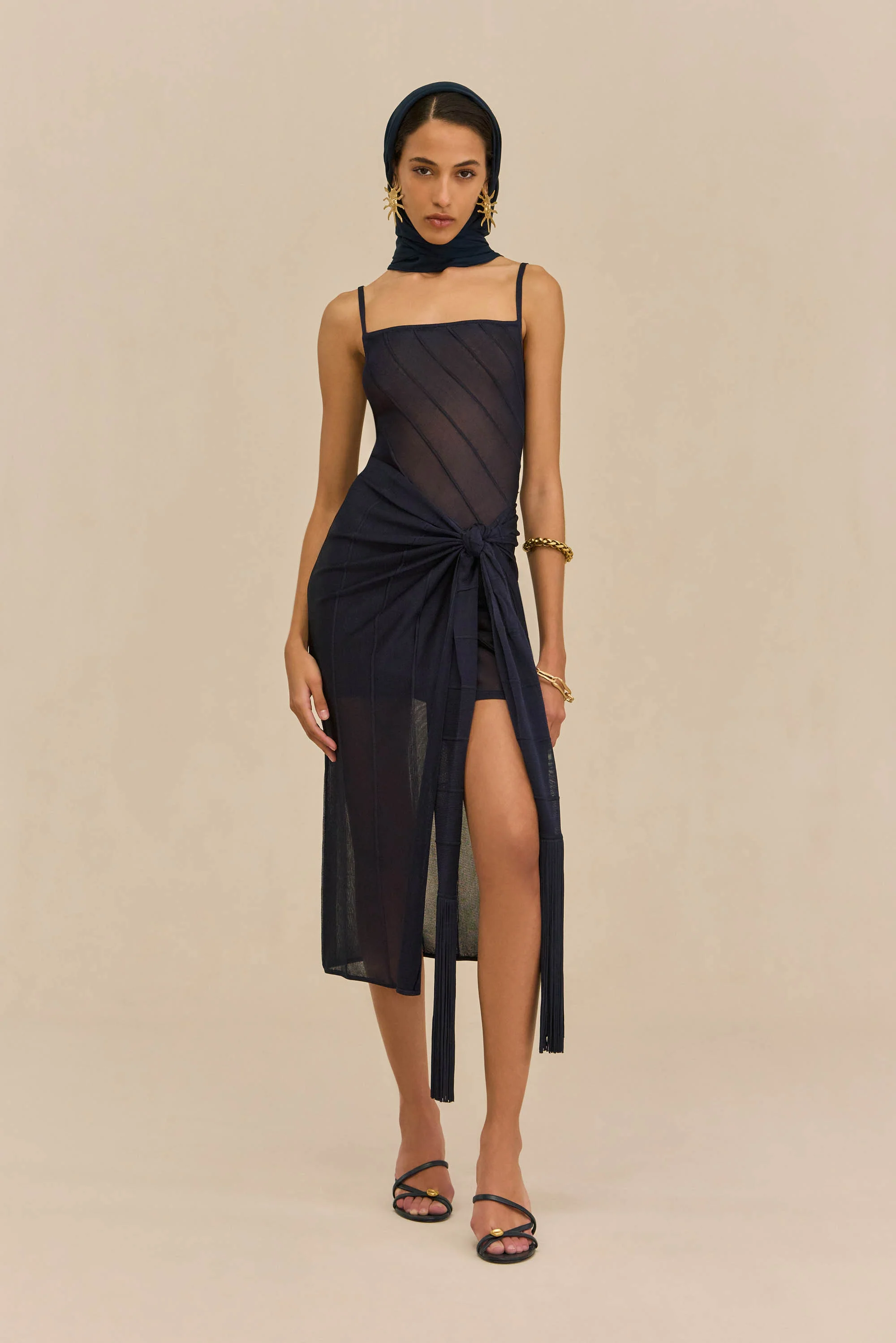 KORSA KNIT DRESS - DEEP LAKE - Image 3